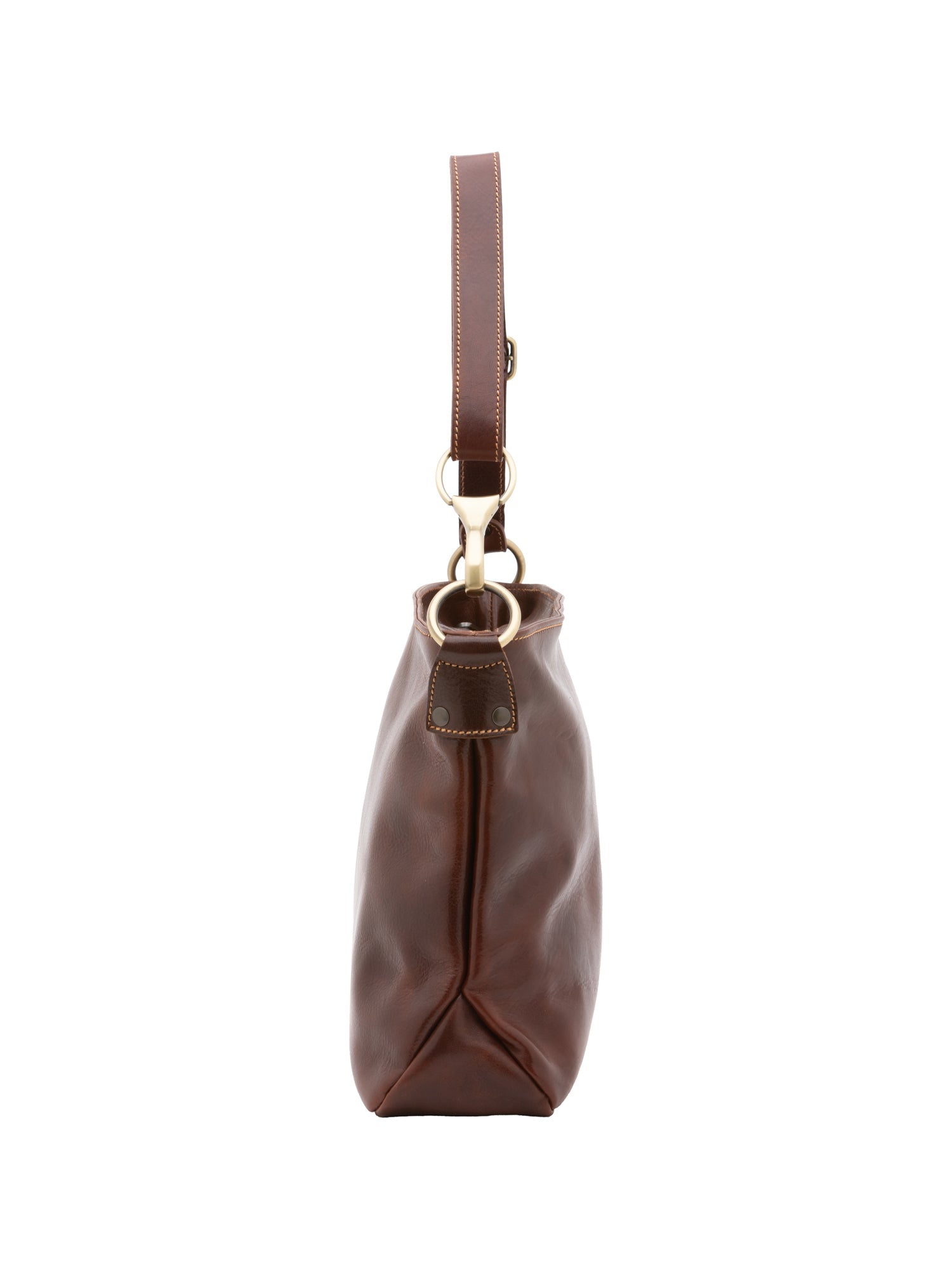 Borsa a spalla da donna 100% pelle 5540-Marrone I Fratelli