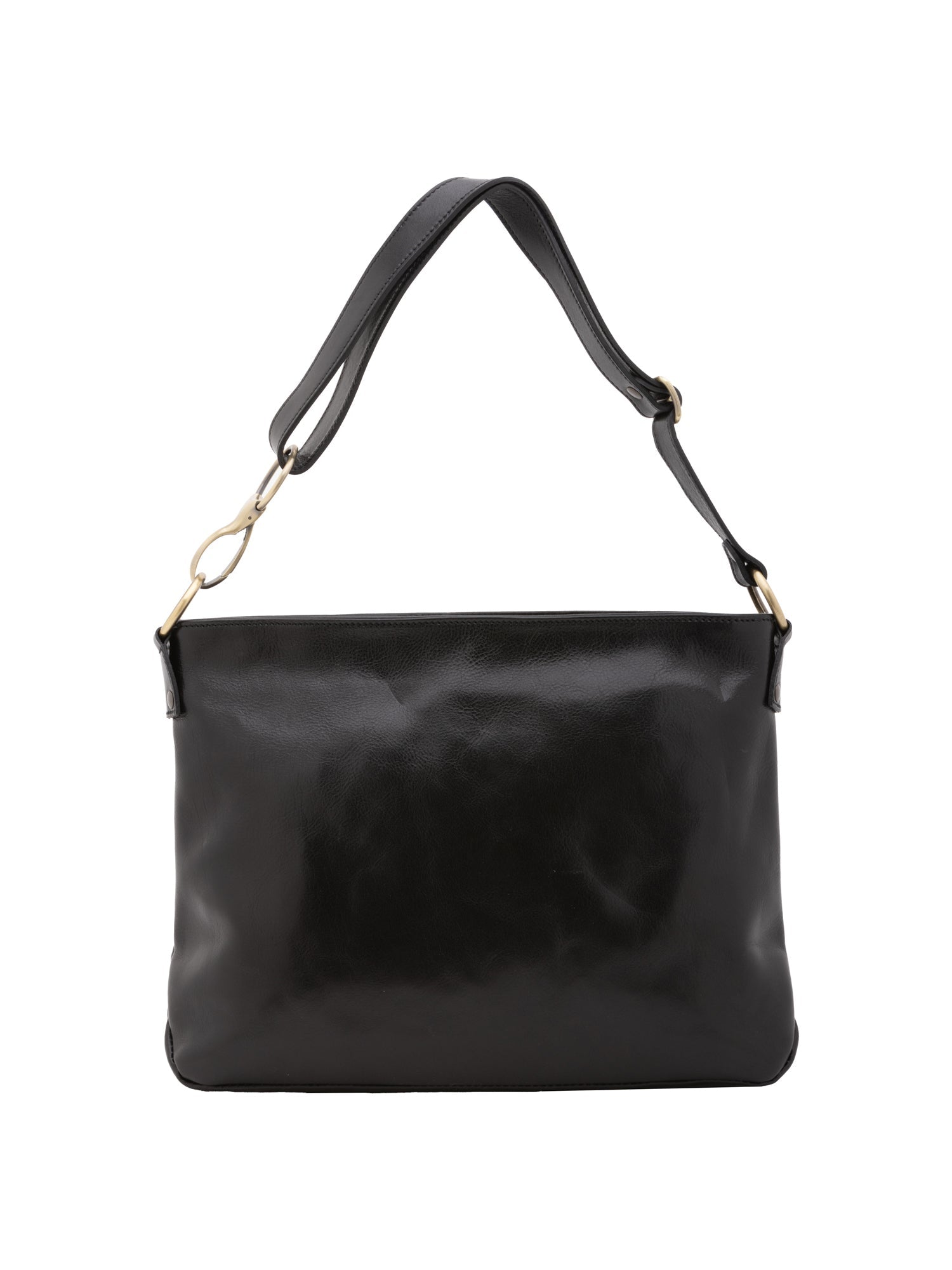Borsa a spalla da donna 100% pelle 5540-Nero I Fratelli