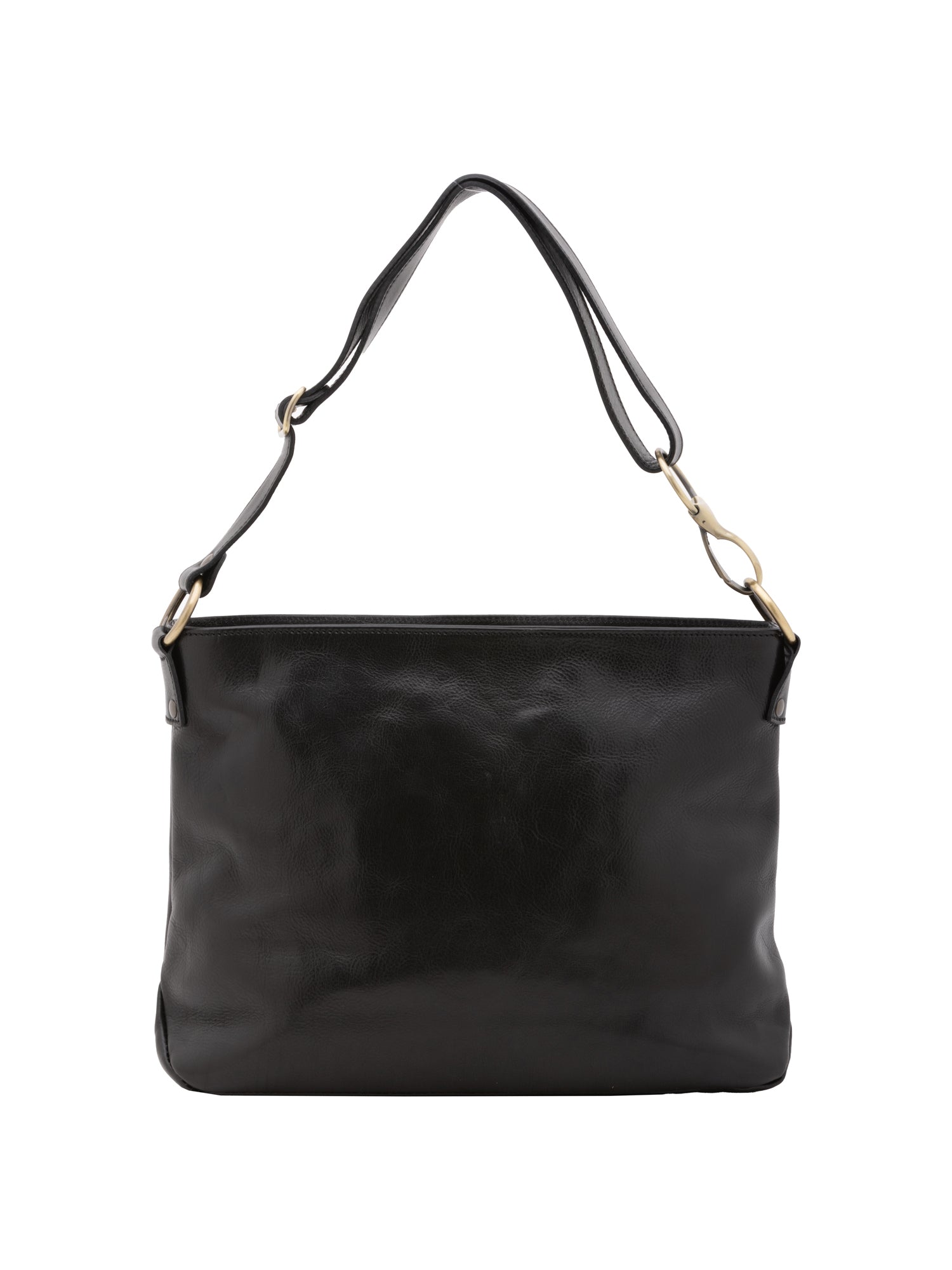 Borsa a spalla da donna 100% pelle 5540-Nero I Fratelli