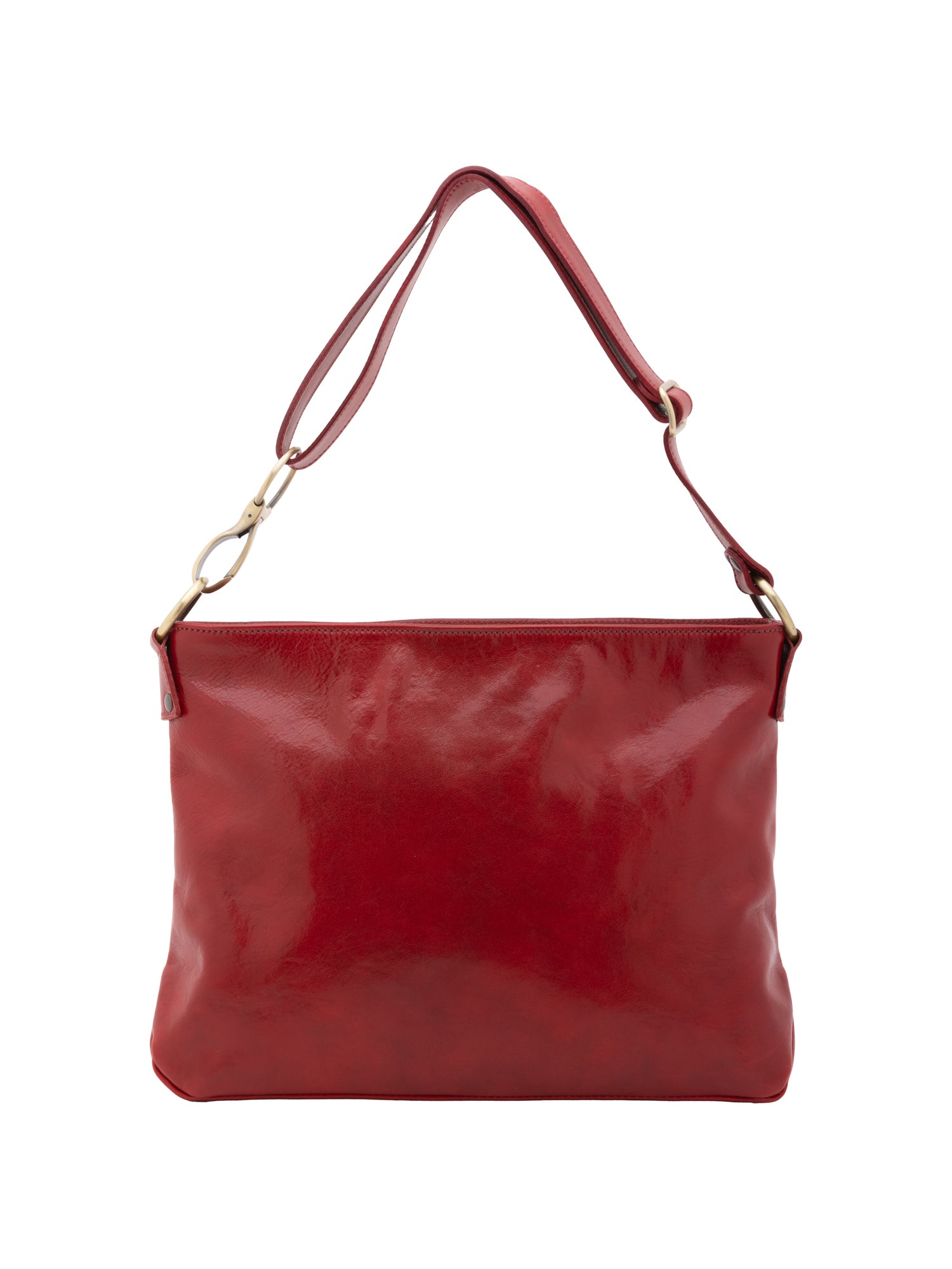 Borsa a spalla da donna 100% pelle 5540-Rosso I Fratelli