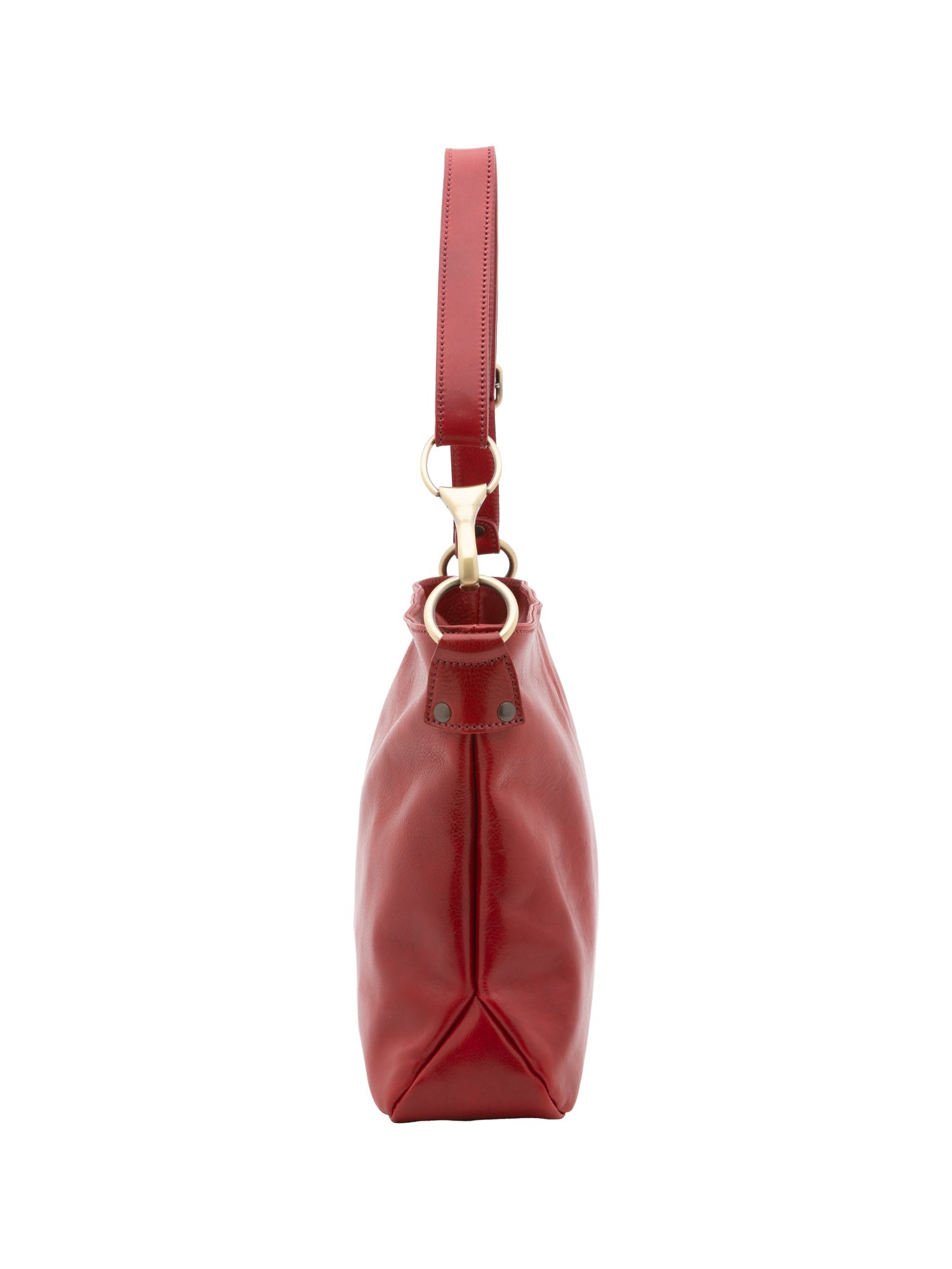 Borsa a spalla da donna 100% pelle 5540-Rosso I Fratelli