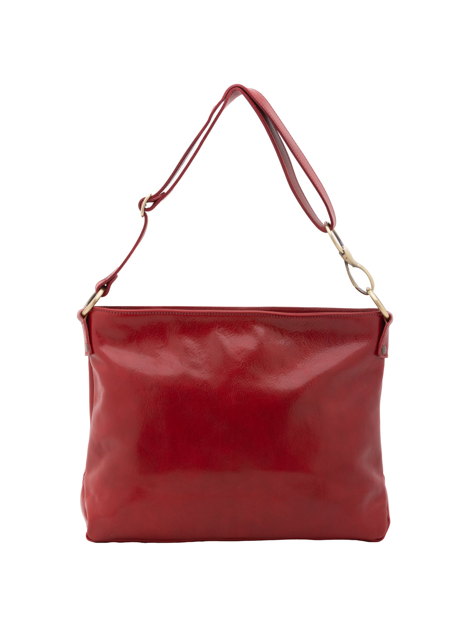Borsa a spalla da donna 100% pelle 5540-Rosso I Fratelli