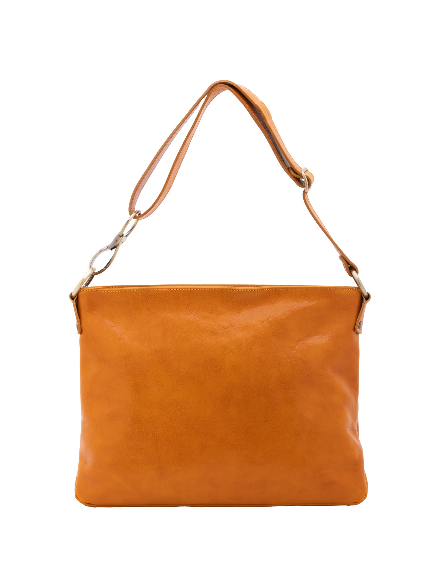 Borsa a spalla da donna 100% pelle 5540-Senape I Fratelli