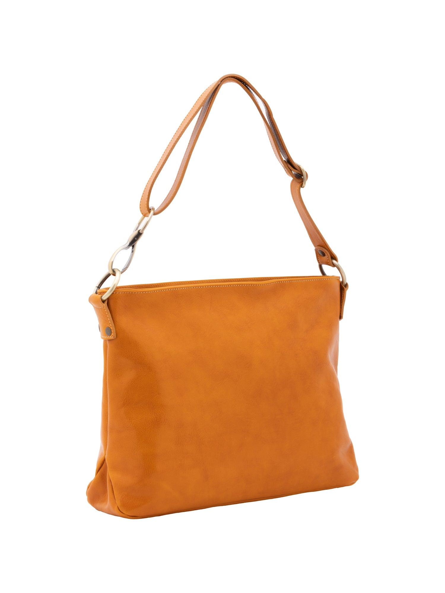 Borsa a spalla da donna 100% pelle 5540-Senape I Fratelli