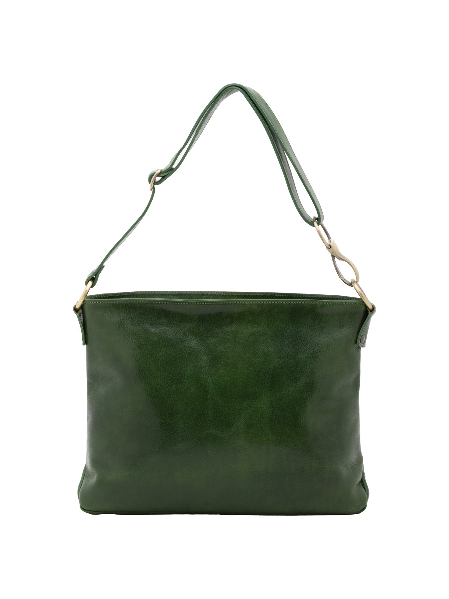 Borsa a spalla da donna 100% pelle 5540-Verde I Fratelli
