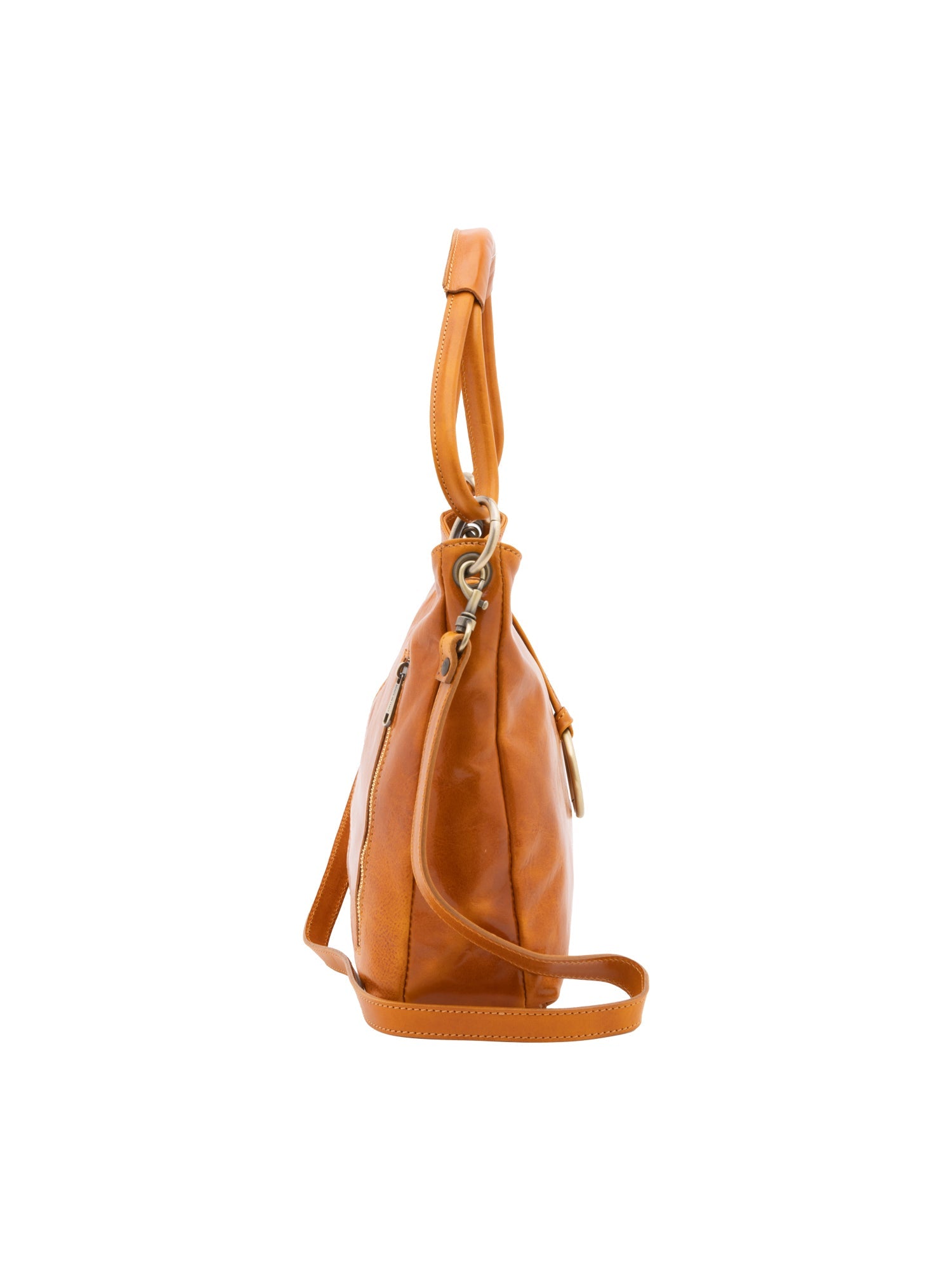 Borsa a spalla da donna 100% pelle 5541-Senape I Fratelli