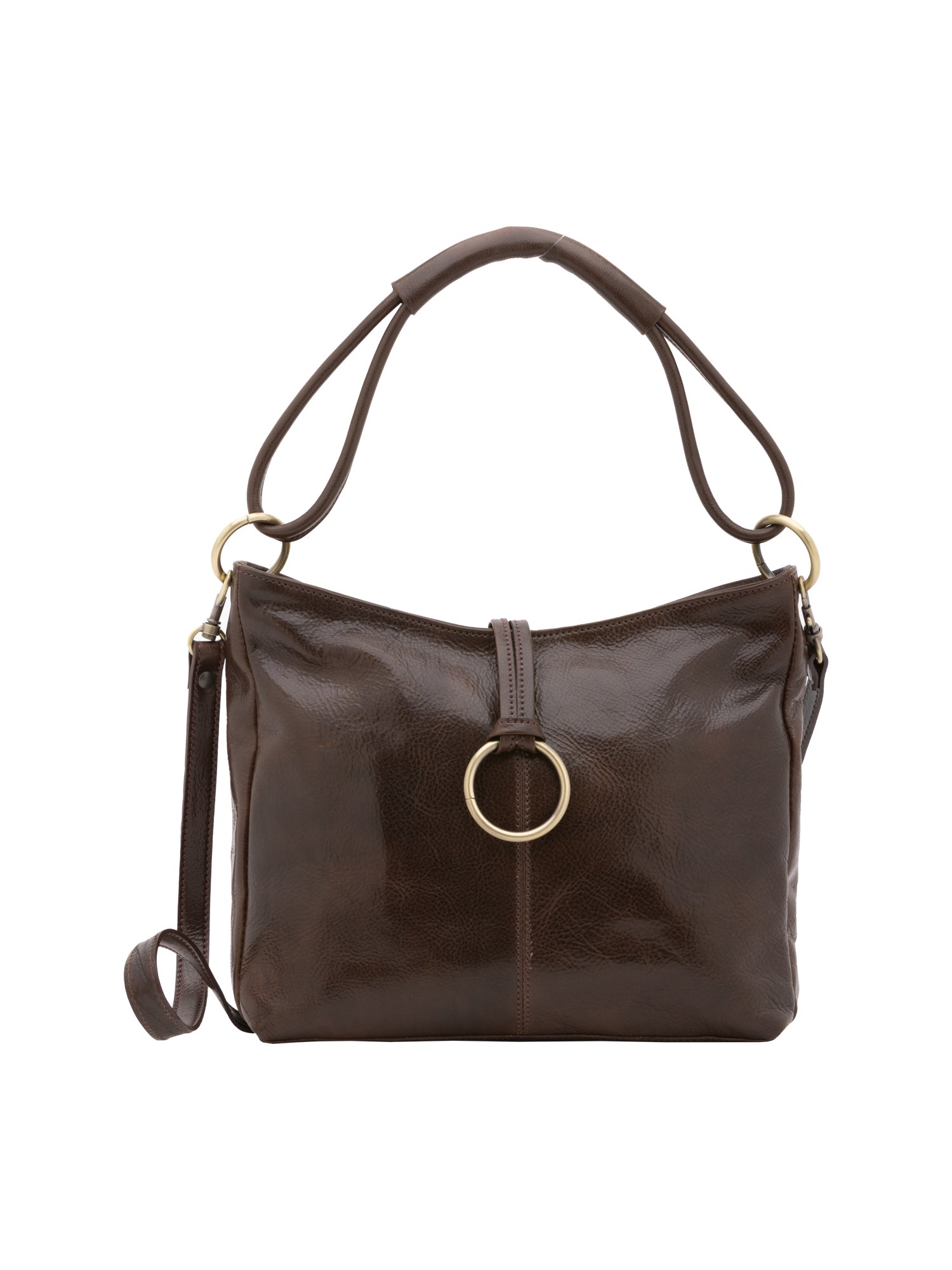 Borsa a spalla da donna 100% pelle 5541-Tmoro I Fratelli