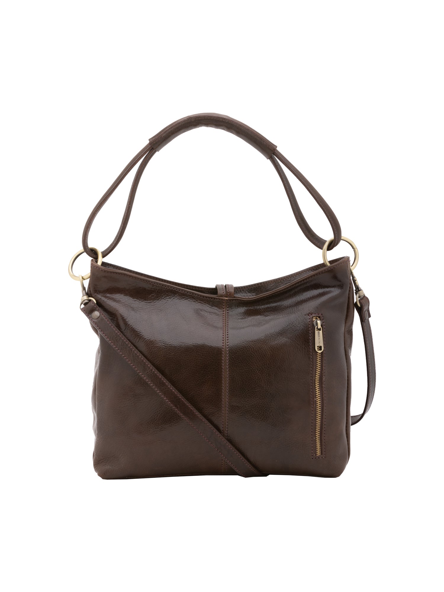 Borsa a spalla da donna 100% pelle 5541-Tmoro I Fratelli