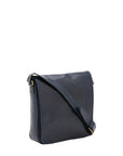Borsa a tracolla da uomo in vera pelle Made in Italy 5543-Blu I Fratelli