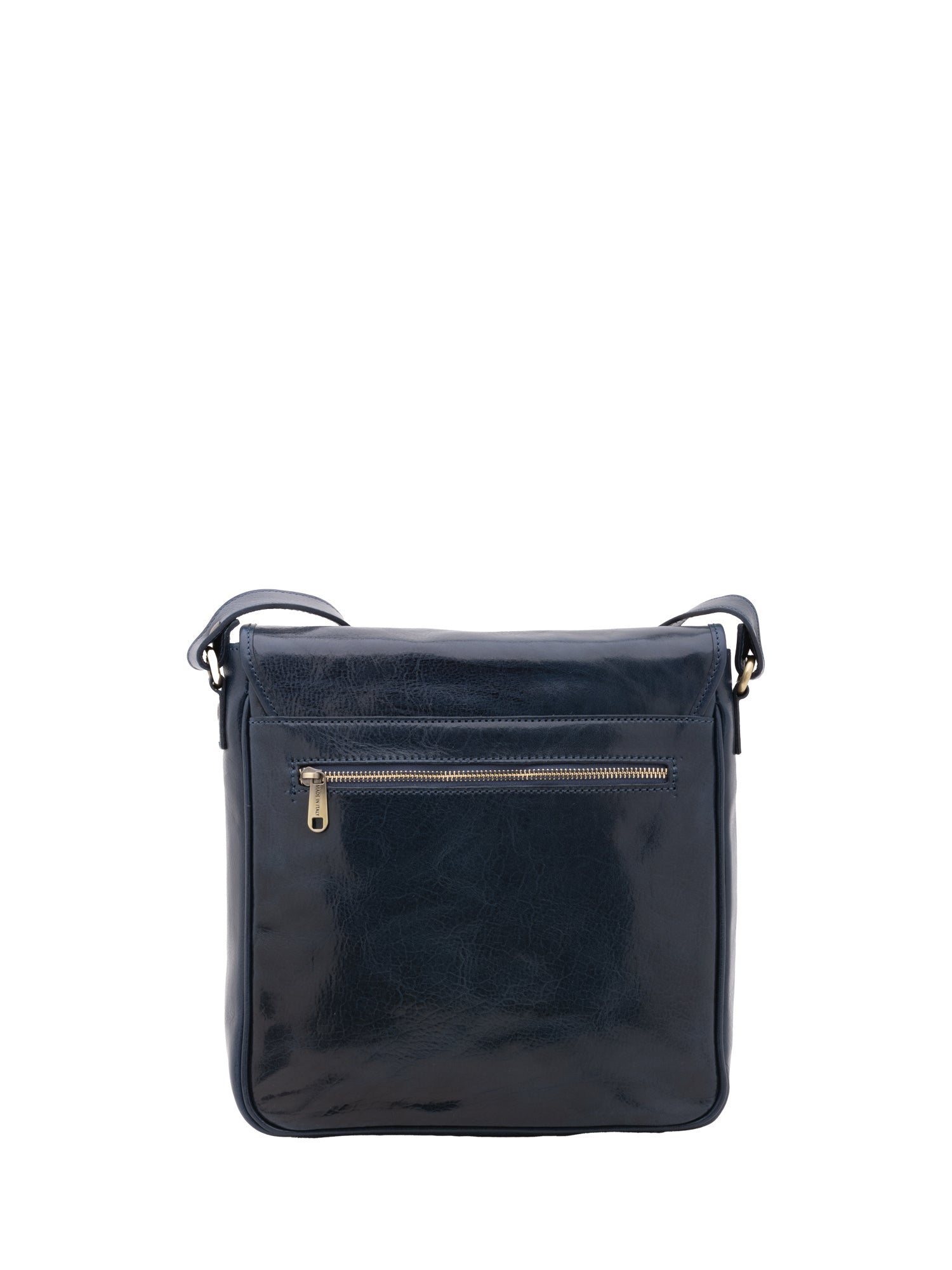 Borsa a tracolla da uomo in vera pelle Made in Italy 5543-Blu I Fratelli