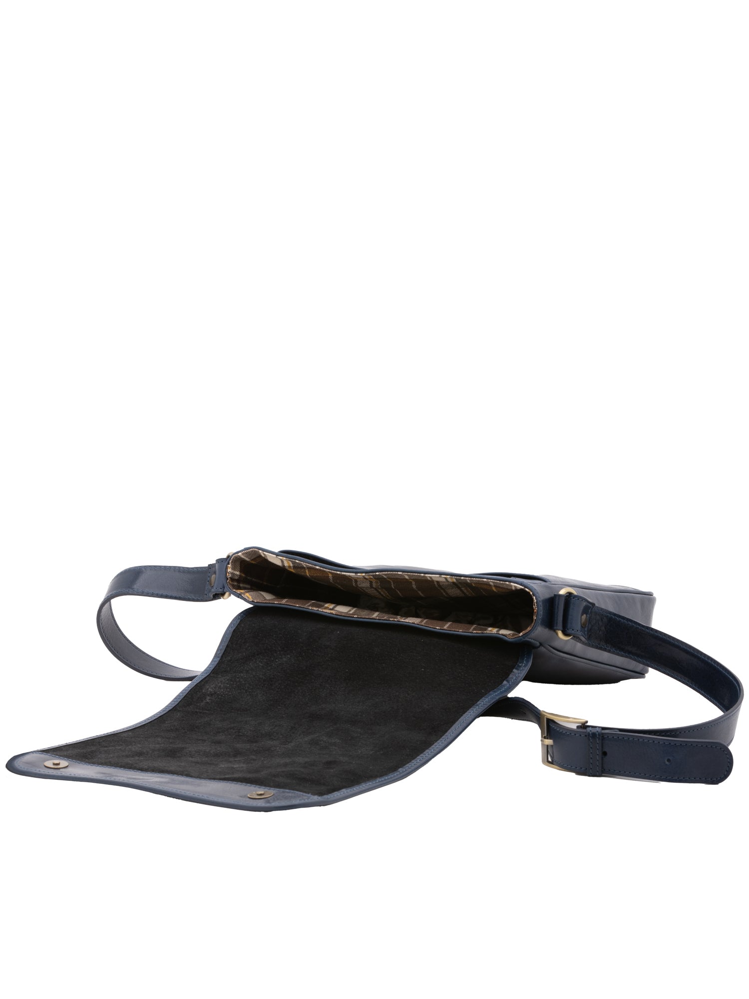 Borsa a tracolla da uomo in vera pelle Made in Italy 5543-Blu I Fratelli