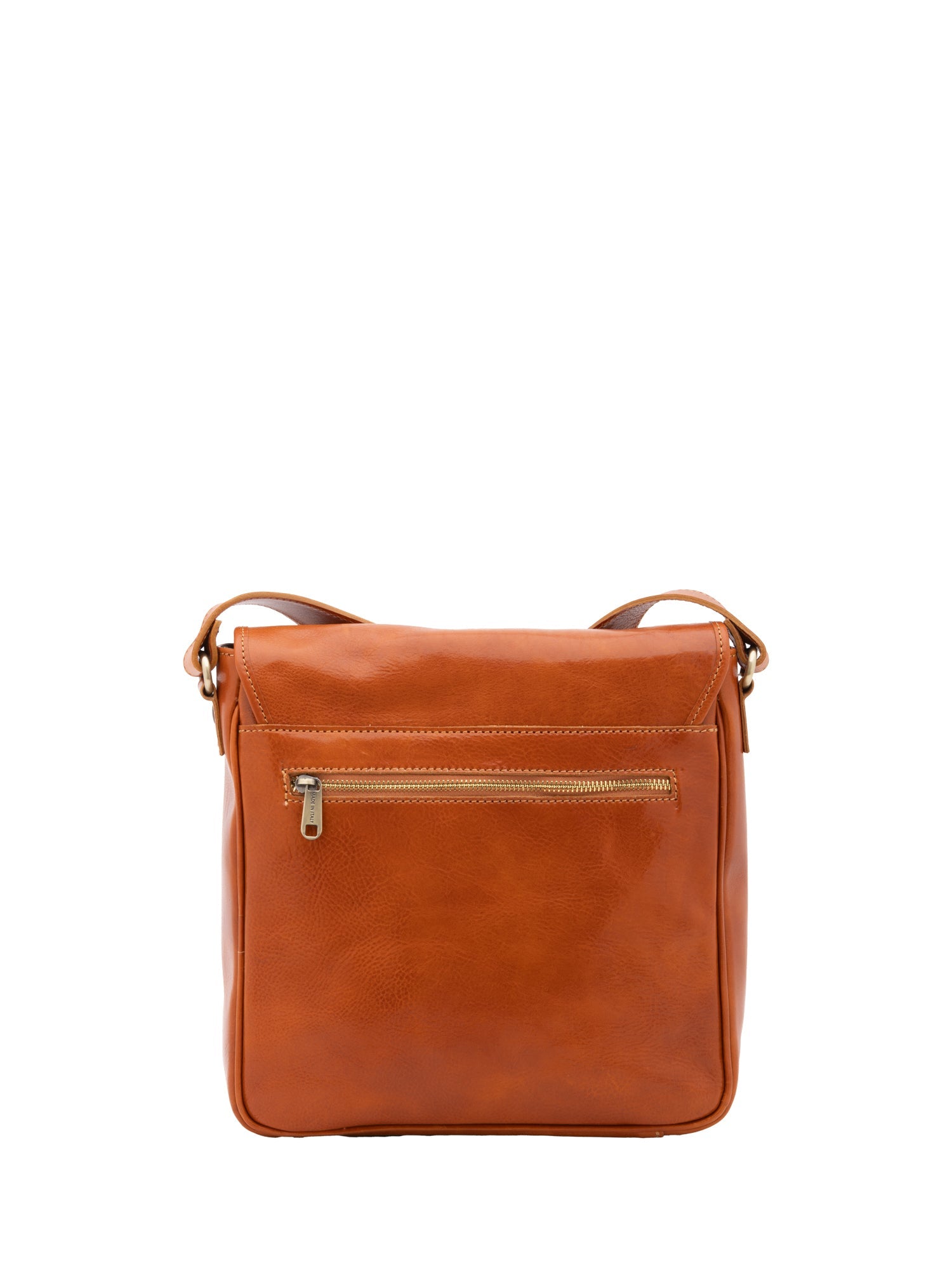 Borsa a tracolla da uomo in vera pelle Made in Italy 5543-Cognac I Fratelli