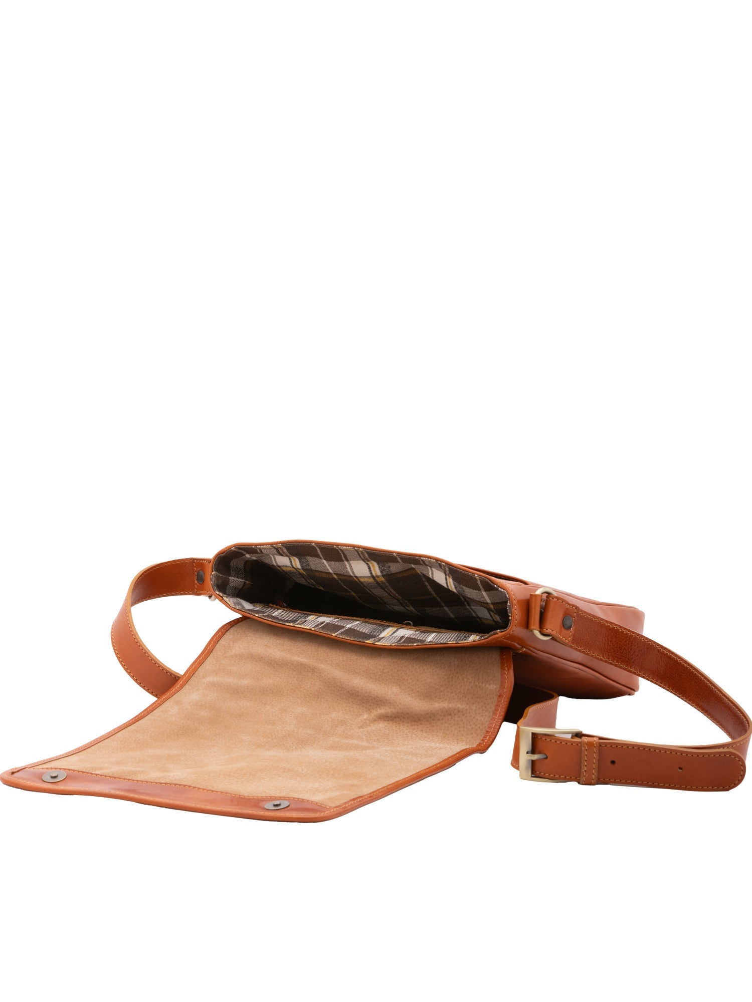 Borsa a tracolla da uomo in vera pelle Made in Italy 5543-Cognac I Fratelli