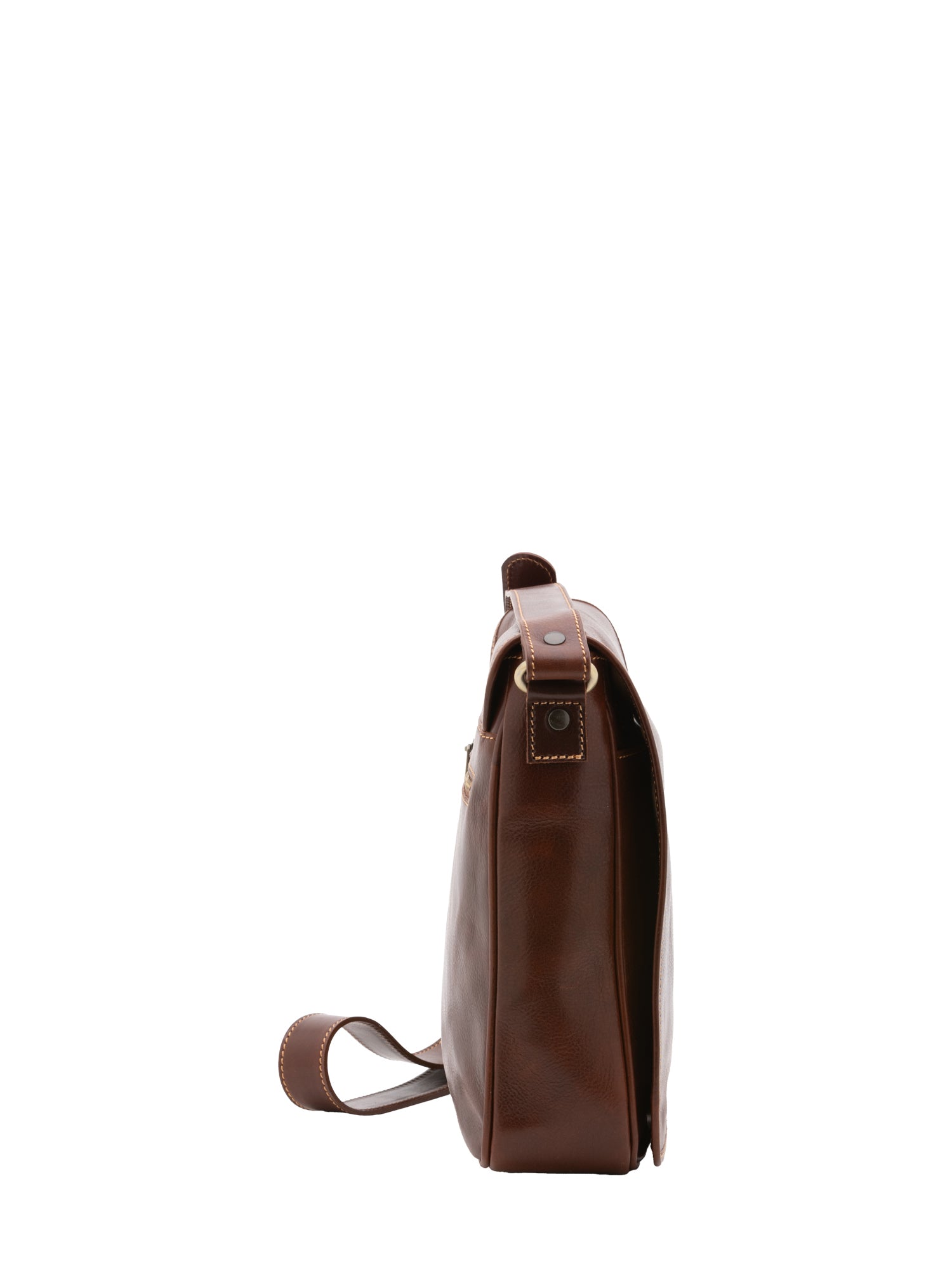Borsa a tracolla da uomo in vera pelle Made in Italy 5543-Marrone I Fratelli