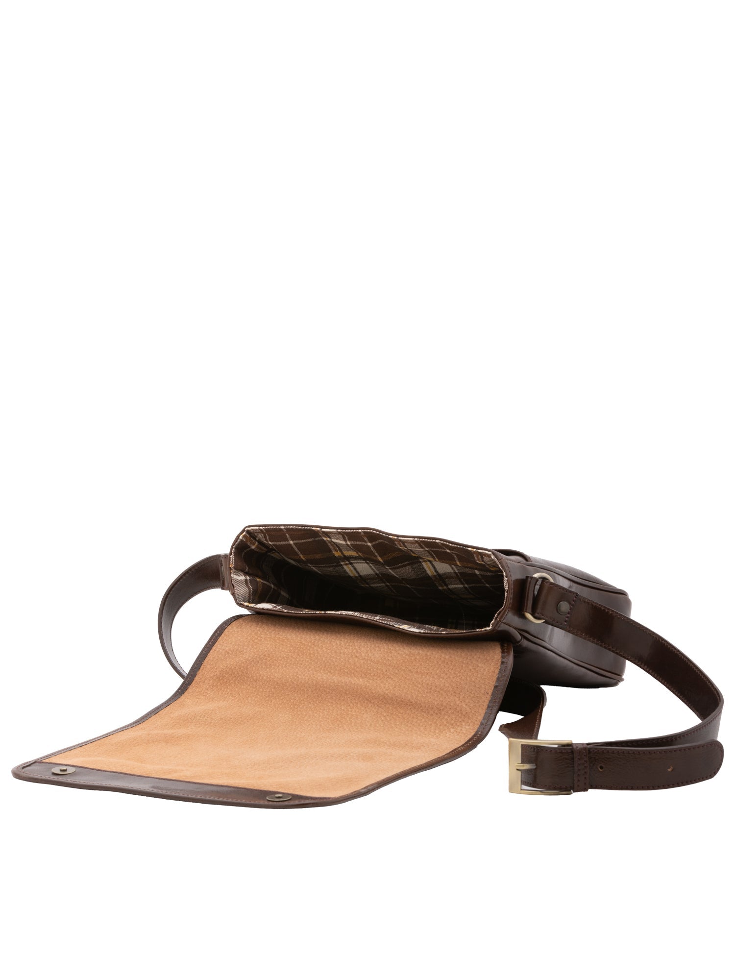 Borsa a tracolla da uomo in vera pelle Made in Italy 5543-Marrone I Fratelli