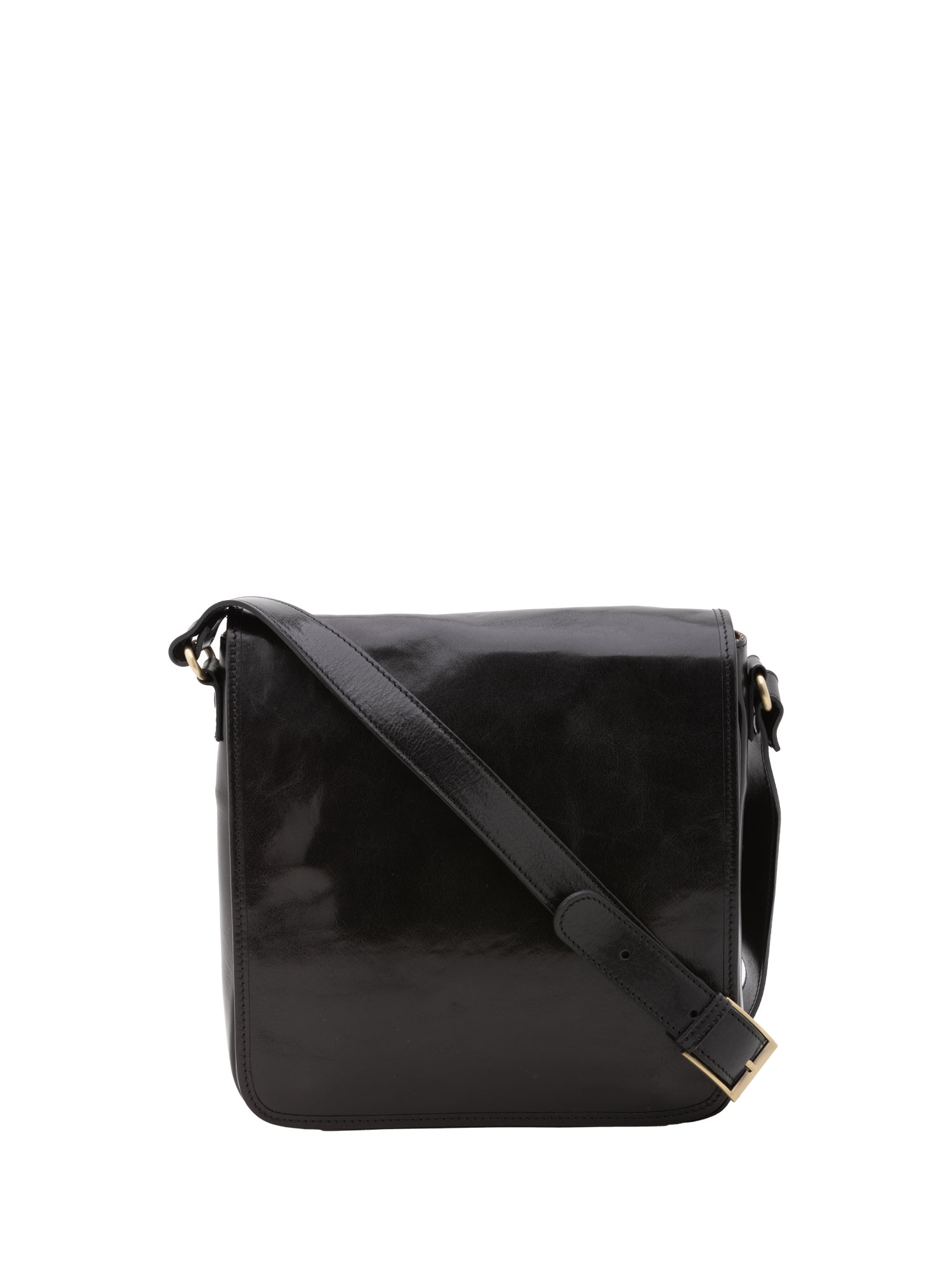 Borsa a tracolla da uomo in vera pelle Made in Italy 5543-Nero I Fratelli