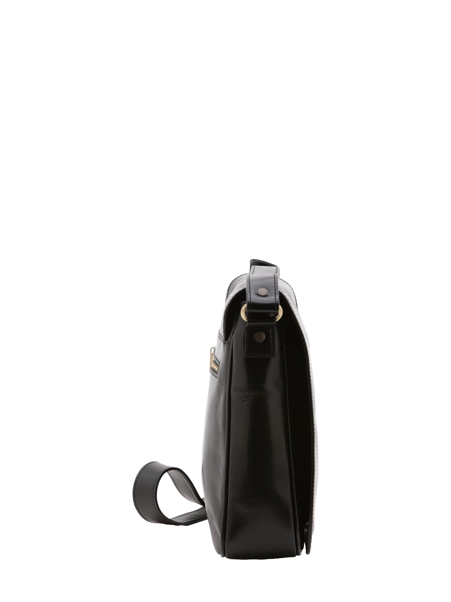 Borsa a tracolla da uomo in vera pelle Made in Italy 5543-Nero I Fratelli