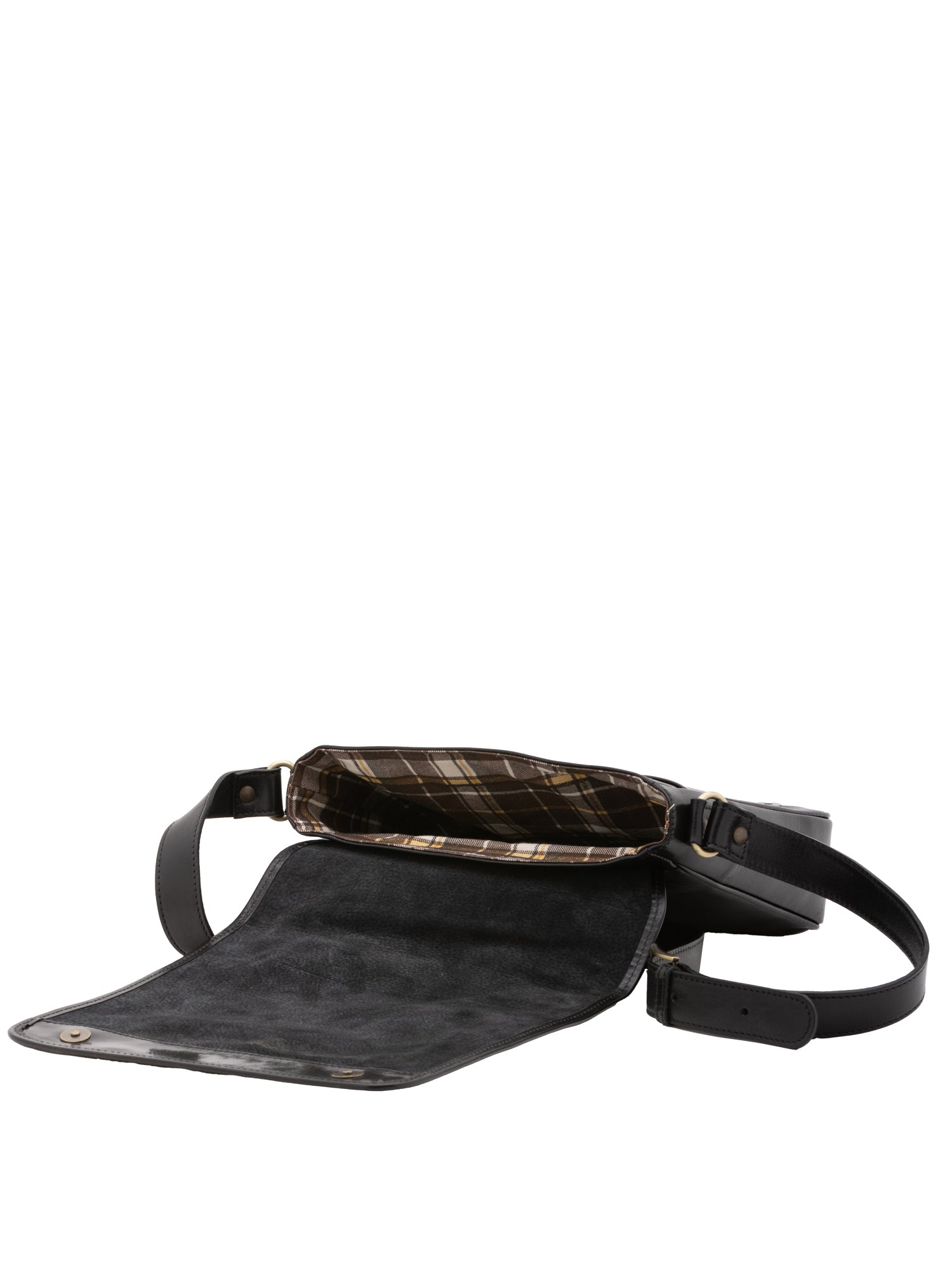 Borsa a tracolla da uomo in vera pelle Made in Italy 5543-Nero I Fratelli