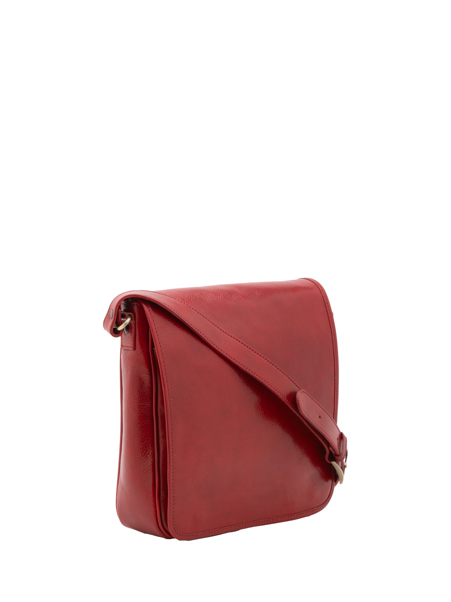 Borsa a tracolla da uomo in vera pelle Made in Italy 5543-Rosso I Fratelli