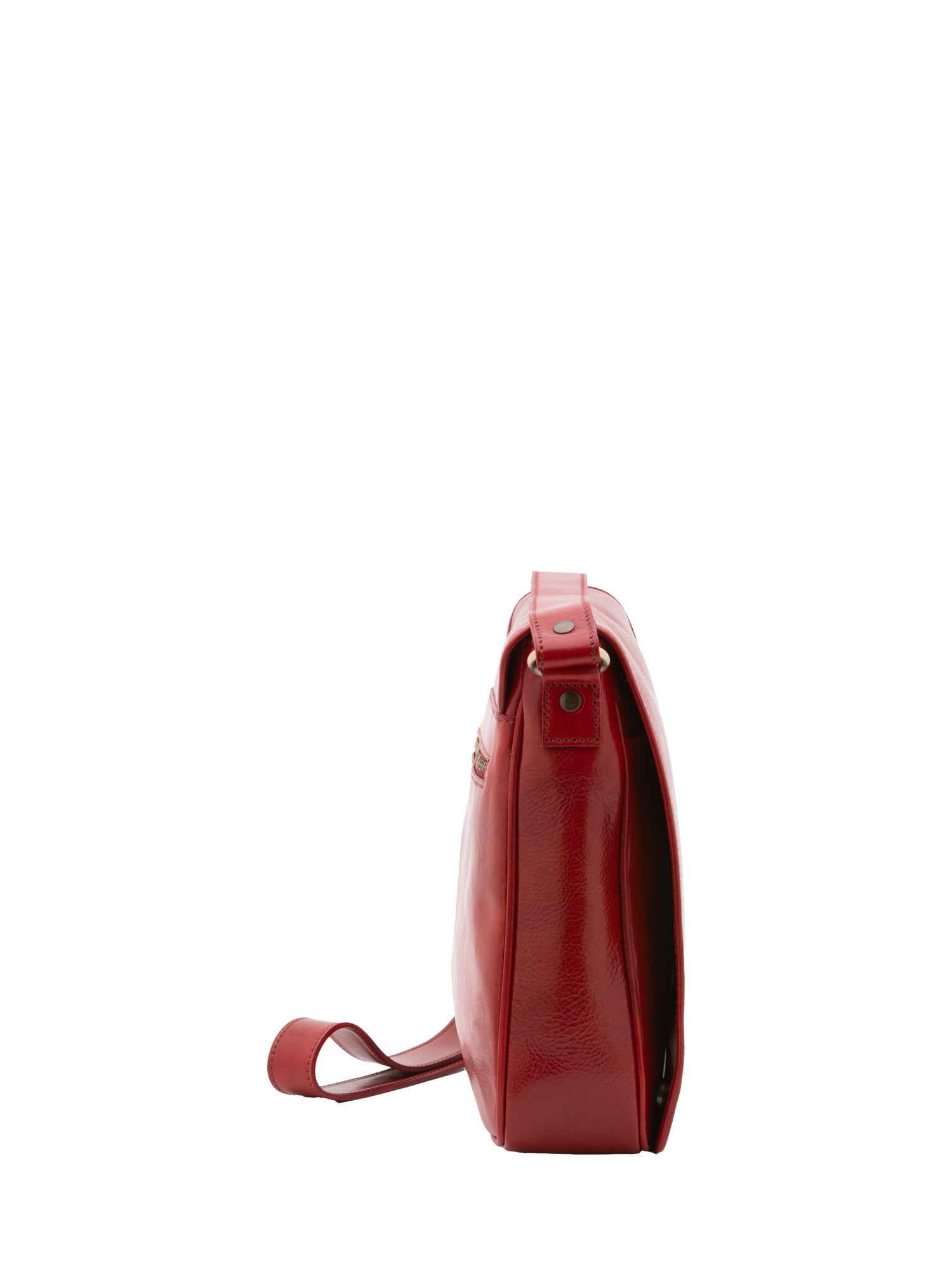 Borsa a tracolla da uomo in vera pelle Made in Italy 5543-Rosso I Fratelli