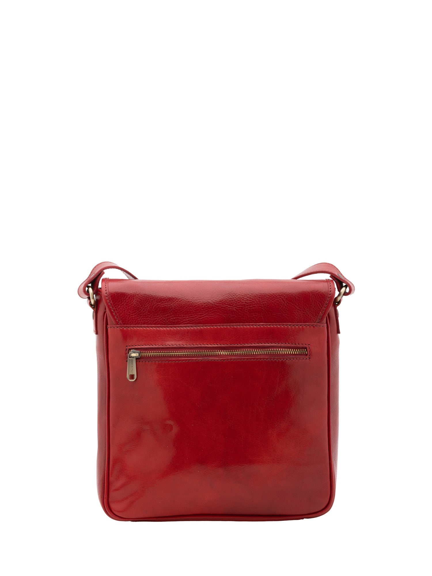 Borsa a tracolla da uomo in vera pelle Made in Italy 5543-Rosso I Fratelli