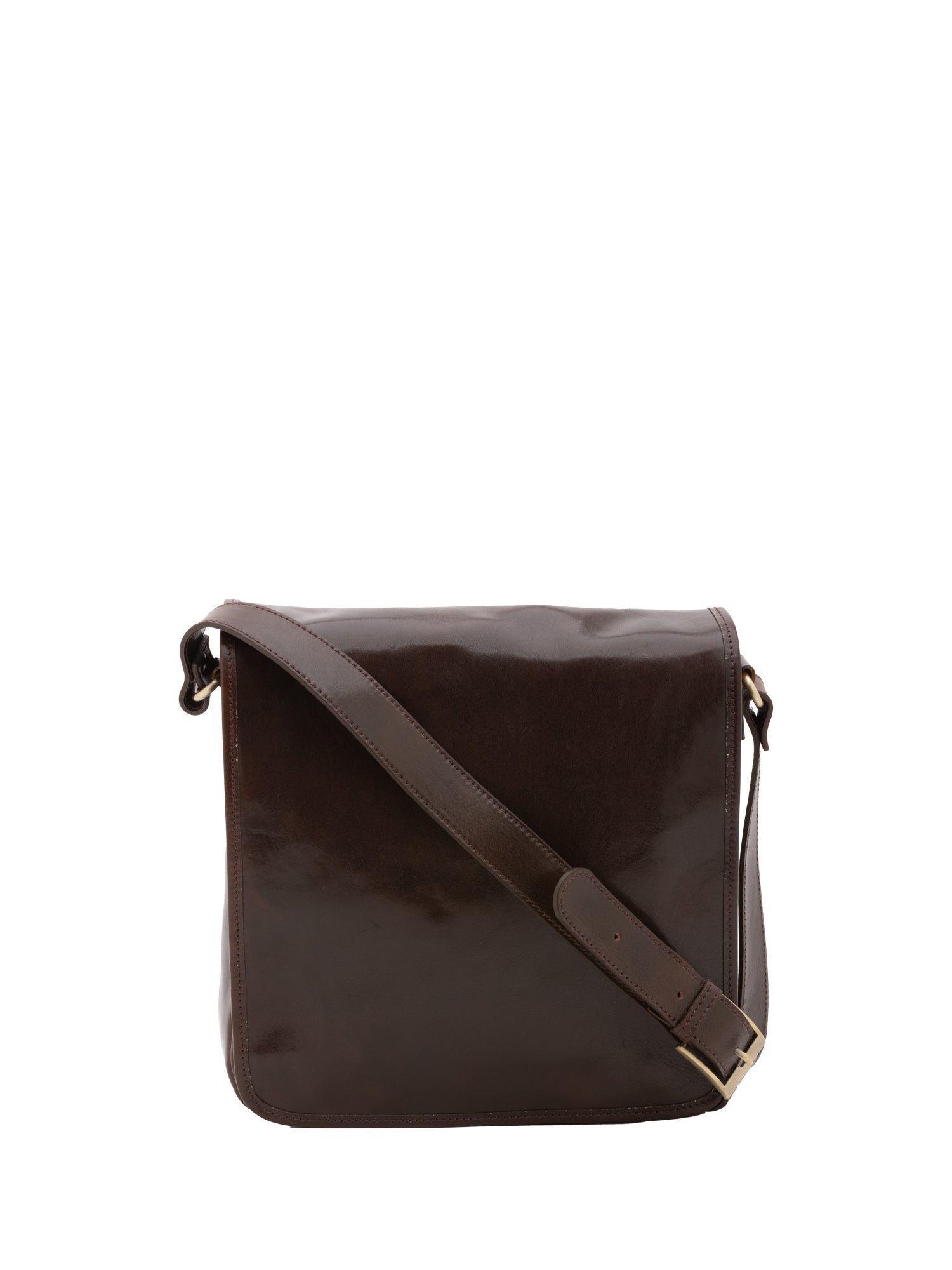 Borsa a tracolla da uomo in vera pelle Made in Italy 5543-Tmoro I Fratelli