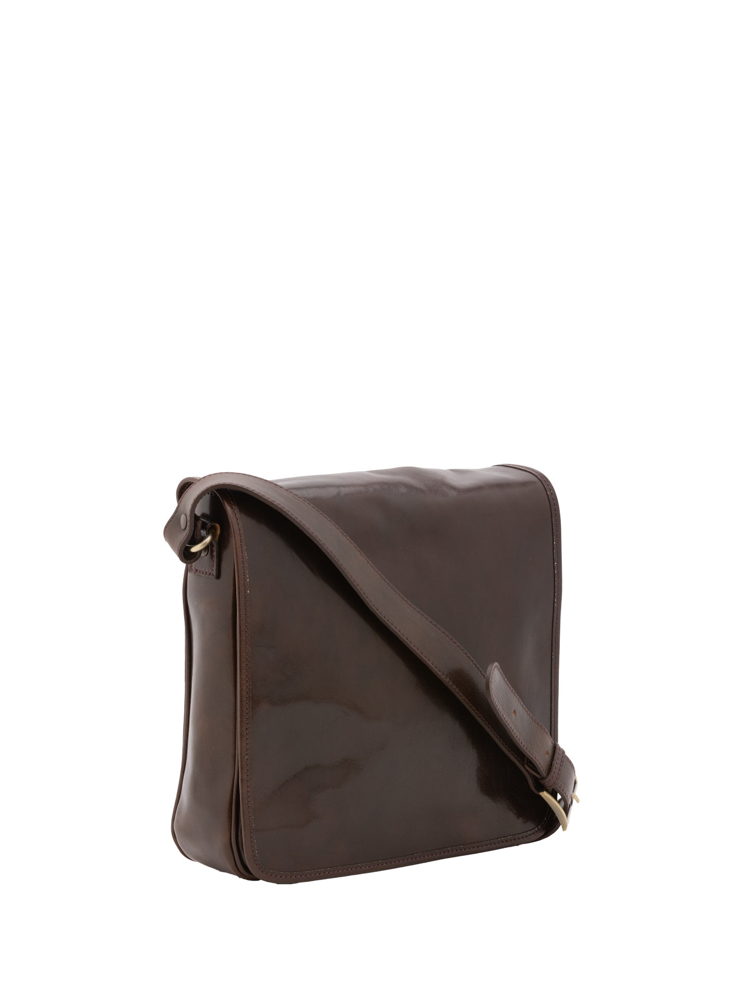 Borsa a tracolla da uomo in vera pelle Made in Italy 5543-Tmoro I Fratelli