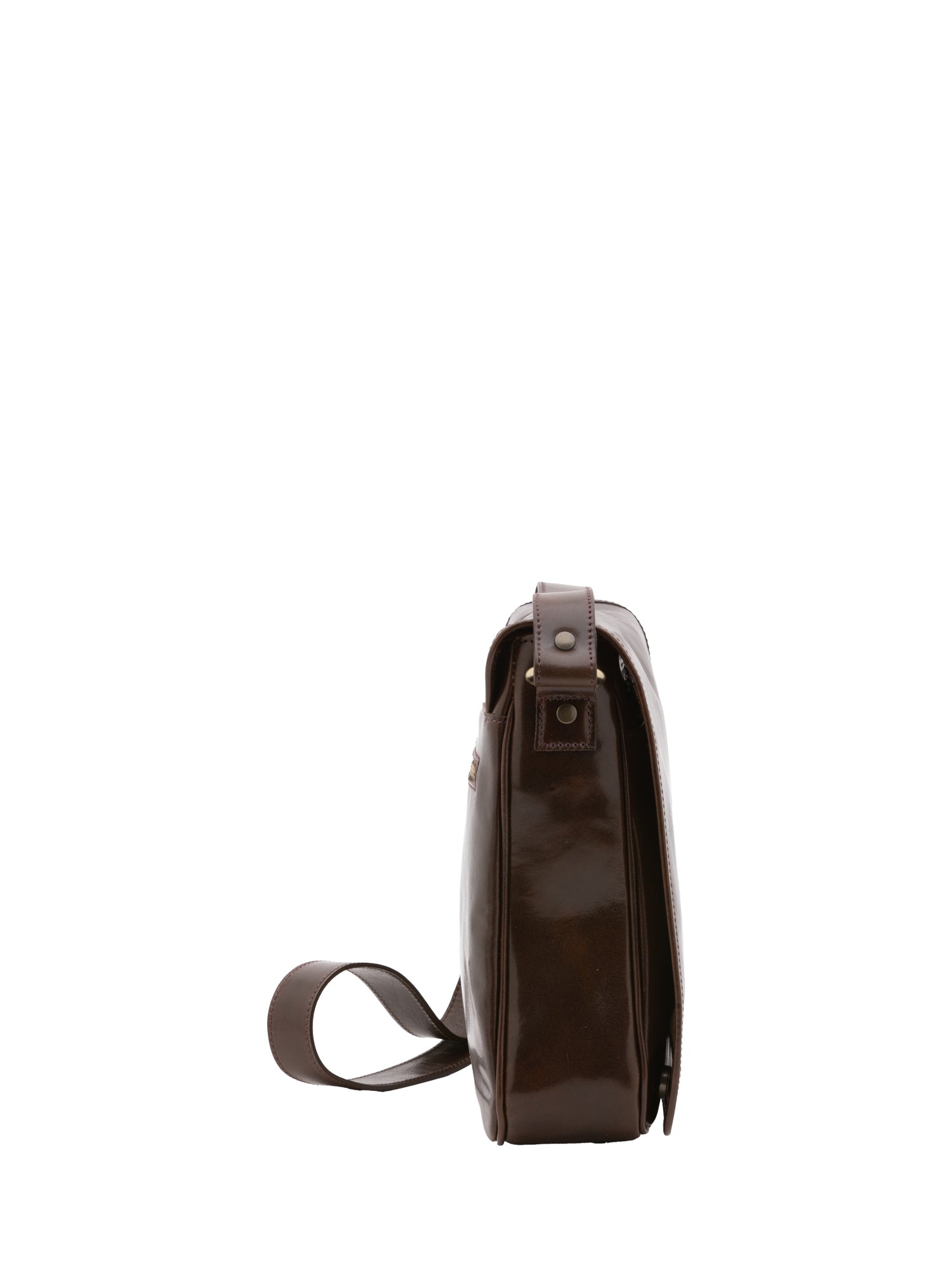 Borsa a tracolla da uomo in vera pelle Made in Italy 5543-Tmoro I Fratelli