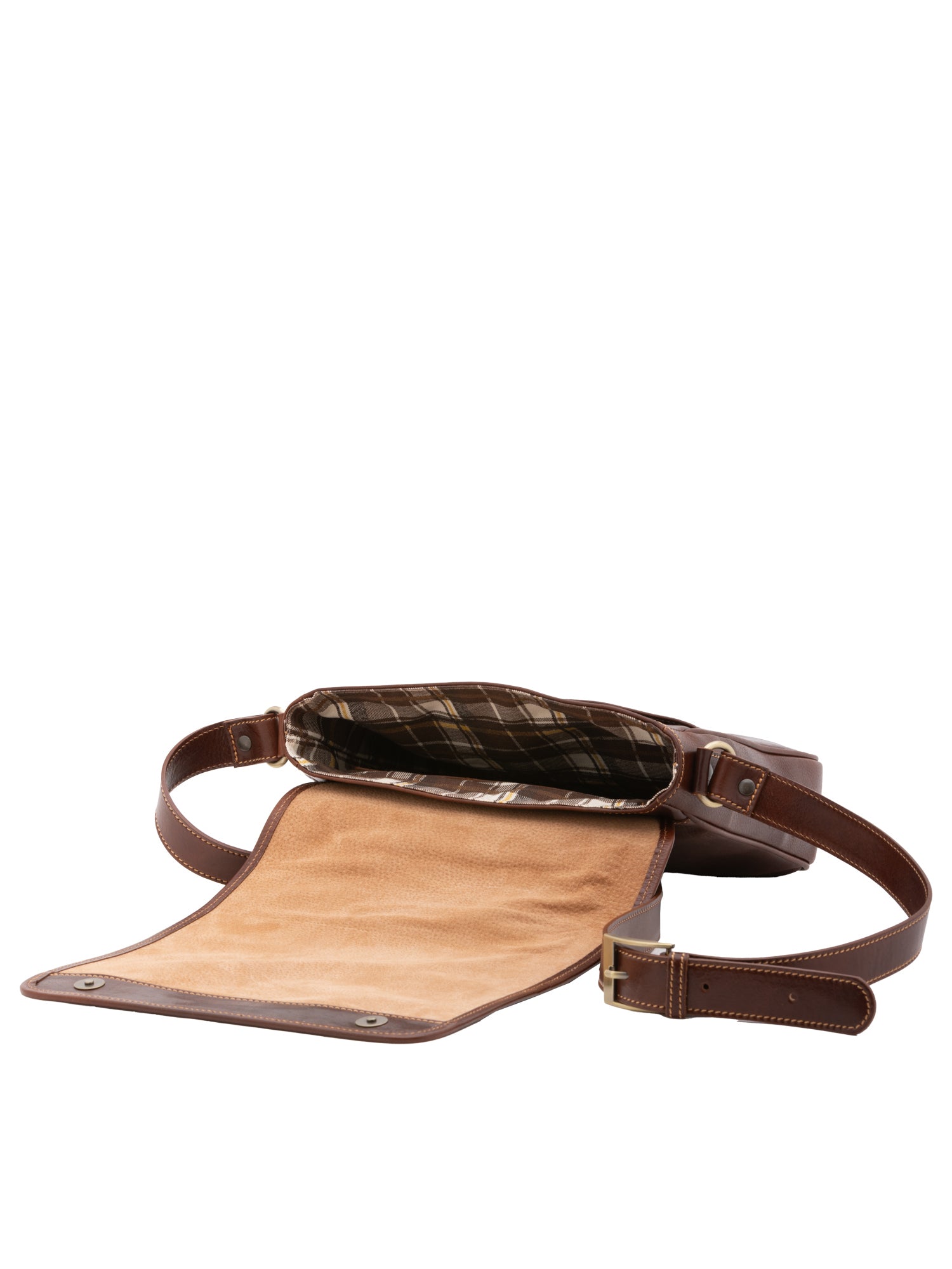 Borsa a tracolla da uomo in vera pelle Made in Italy 5543-Tmoro I Fratelli