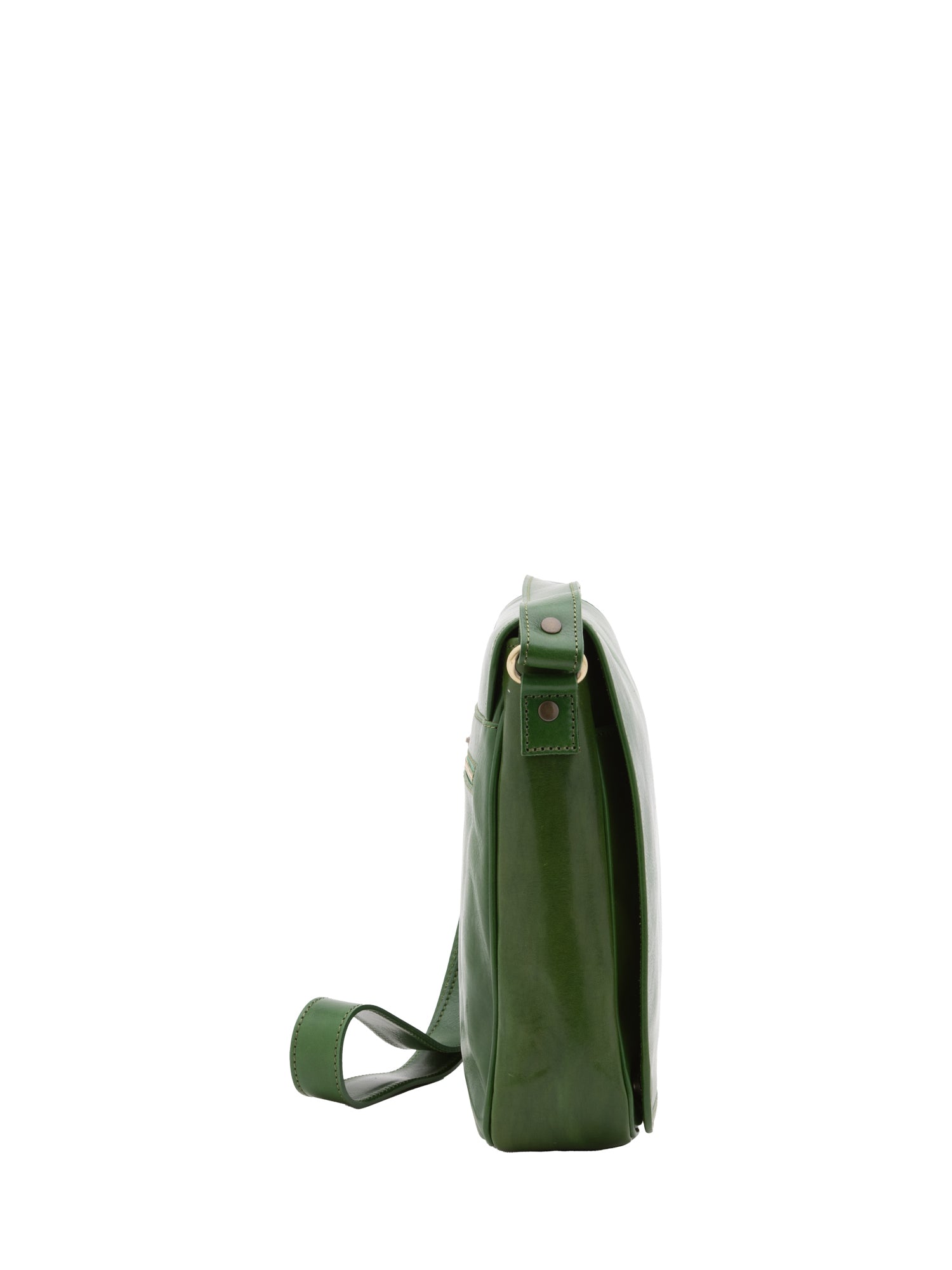 Borsa a tracolla da uomo in vera pelle Made in Italy 5543-Verde I Fratelli