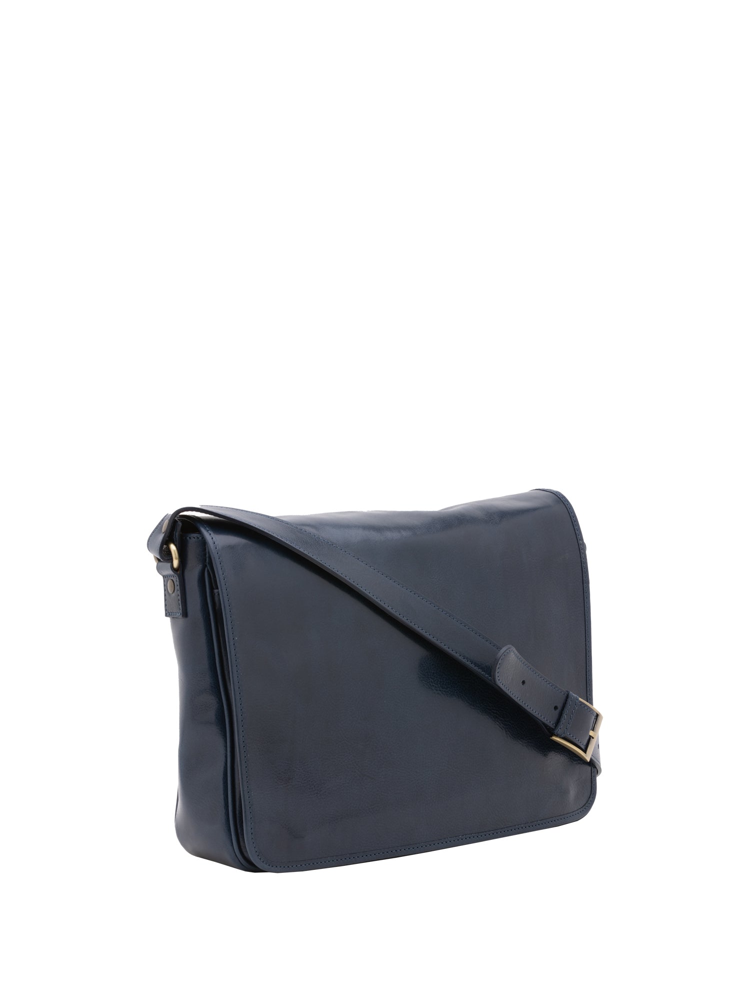 Borsa a tracolla uomo in vera pelle Made in Italy 5544-Blu I Fratelli