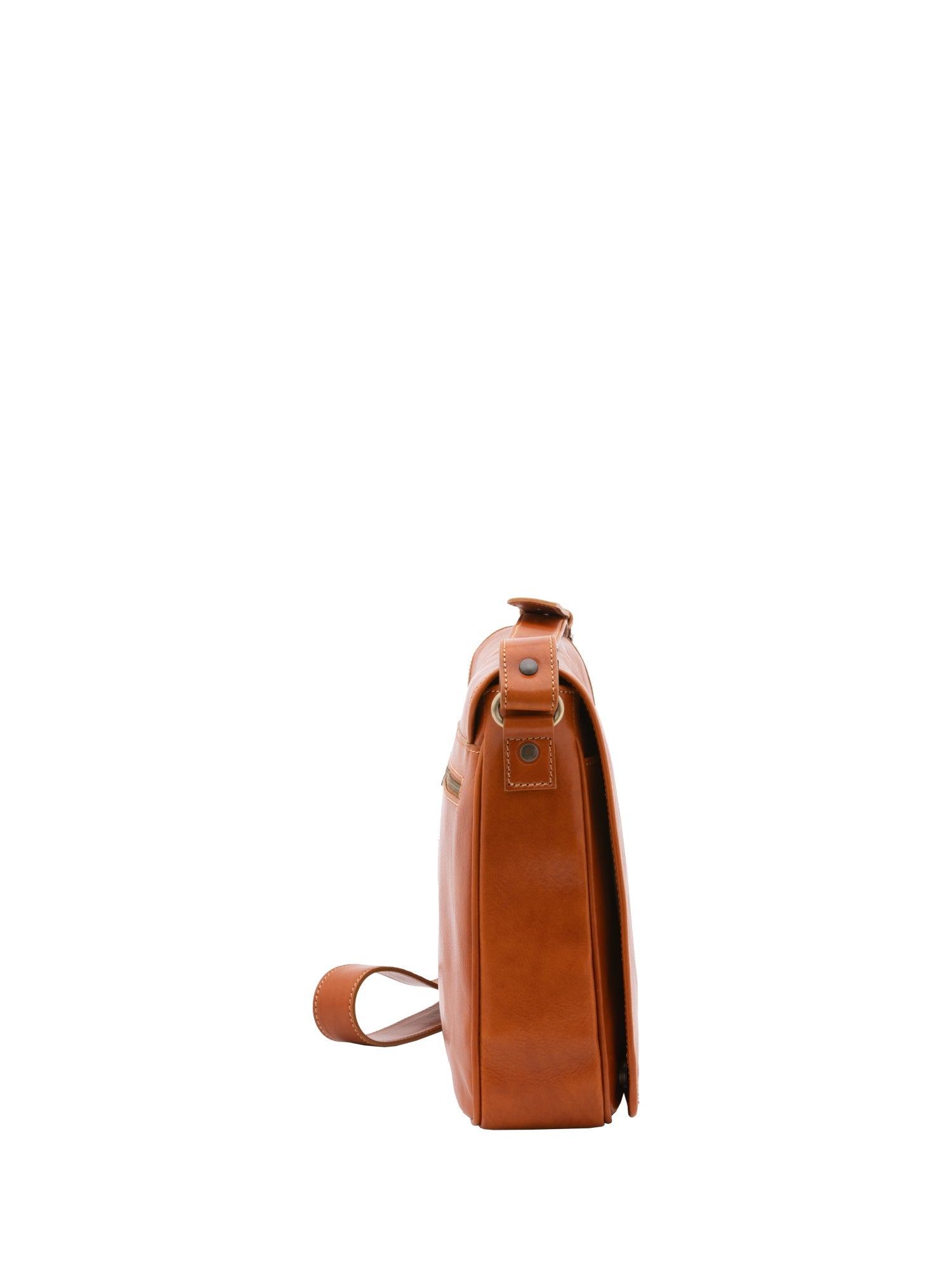 Borsa a tracolla uomo in vera pelle Made in Italy 5544-Cognac I Fratelli