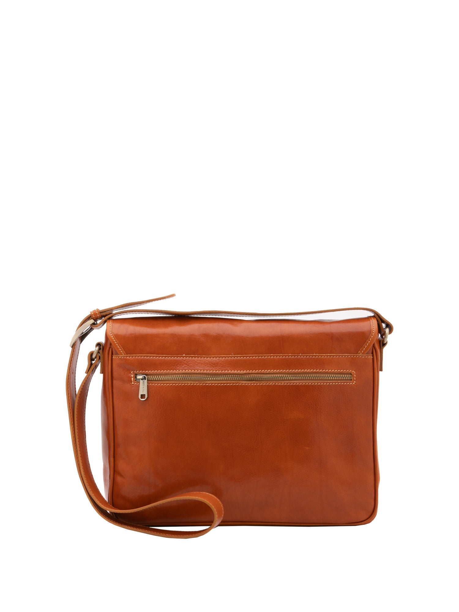 Borsa a tracolla uomo in vera pelle Made in Italy 5544-Cognac I Fratelli