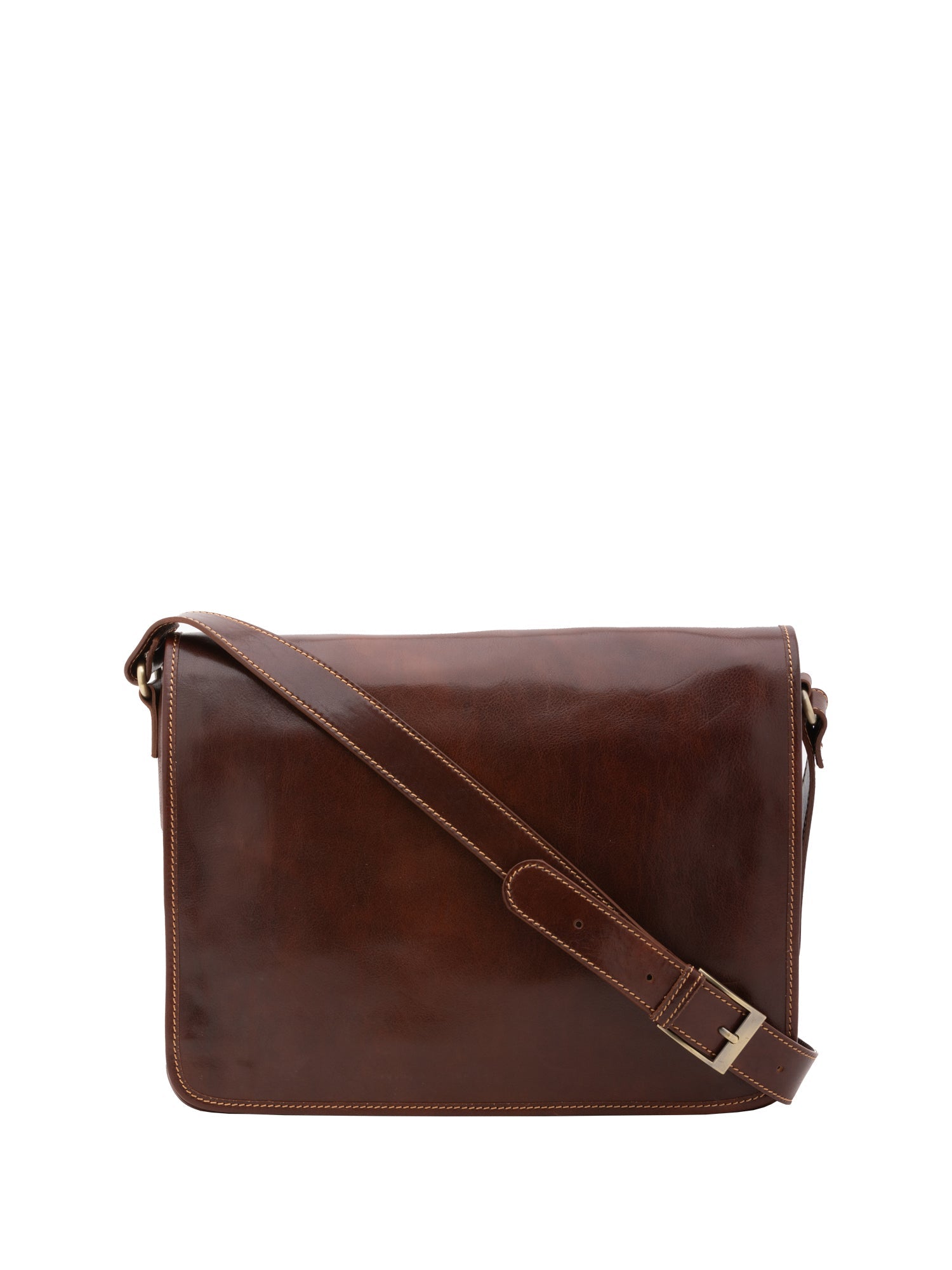 Borsa a tracolla uomo in vera pelle Made in Italy 5544-Marrone I Fratelli