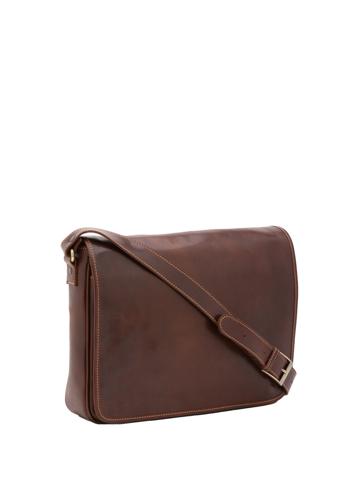 Borsa a tracolla uomo in vera pelle Made in Italy 5544-Marrone I Fratelli