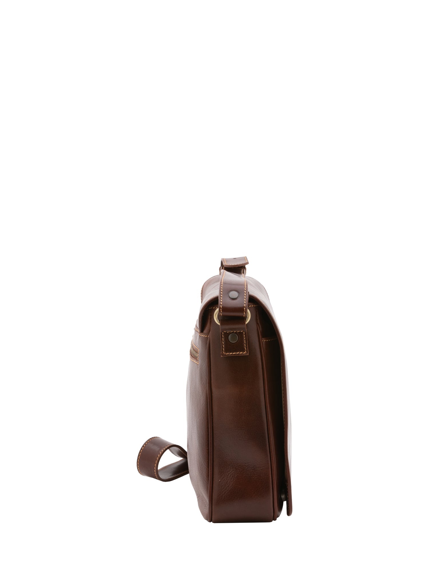 Borsa a tracolla uomo in vera pelle Made in Italy 5544-Marrone I Fratelli