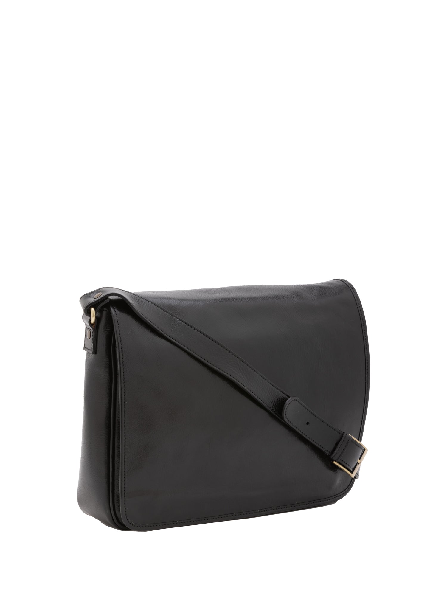 Borsa a tracolla uomo in vera pelle Made in Italy 5544-Nero I Fratelli
