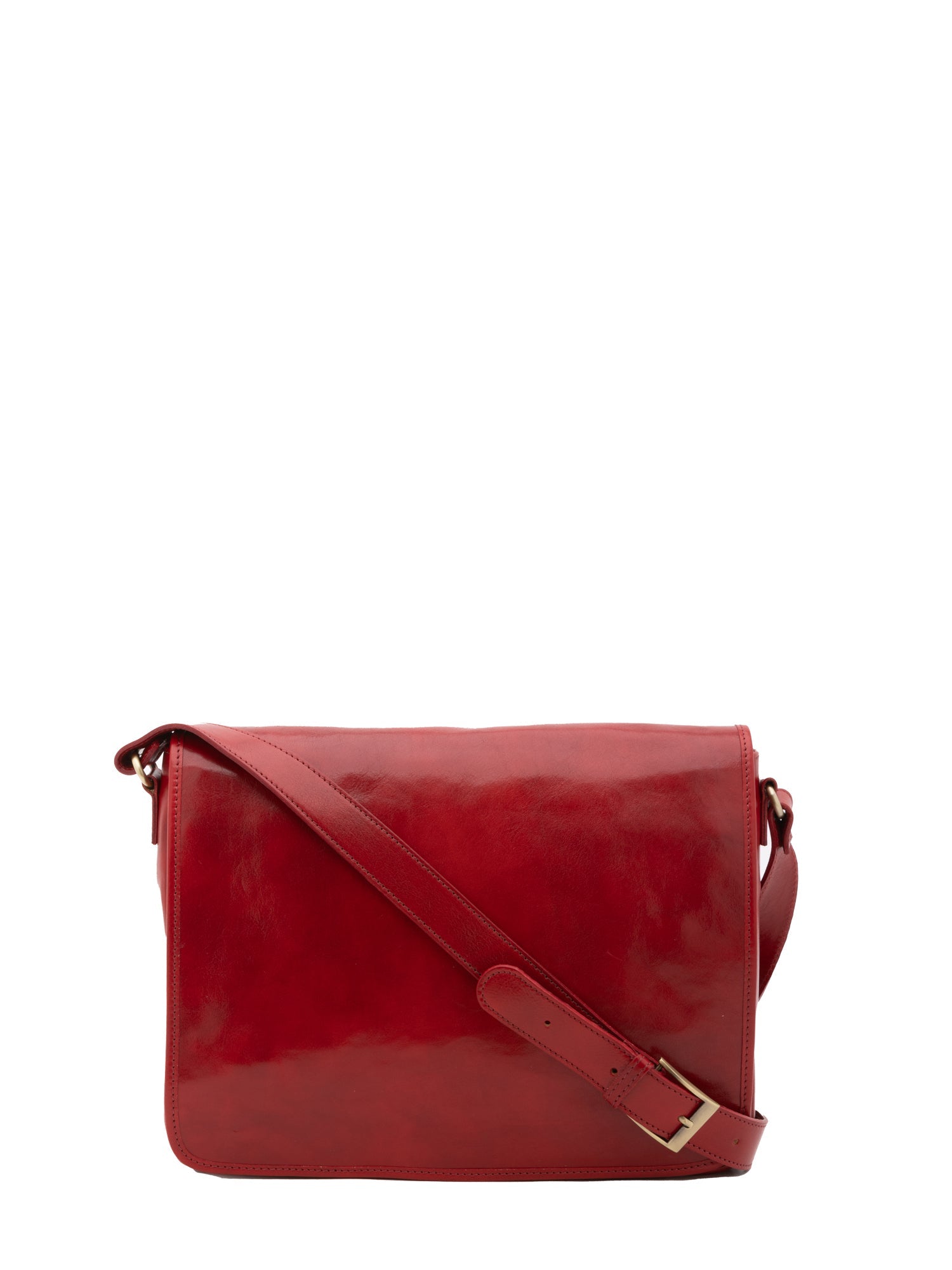 Borsa a tracolla uomo in vera pelle Made in Italy 5544-Rosso I Fratelli