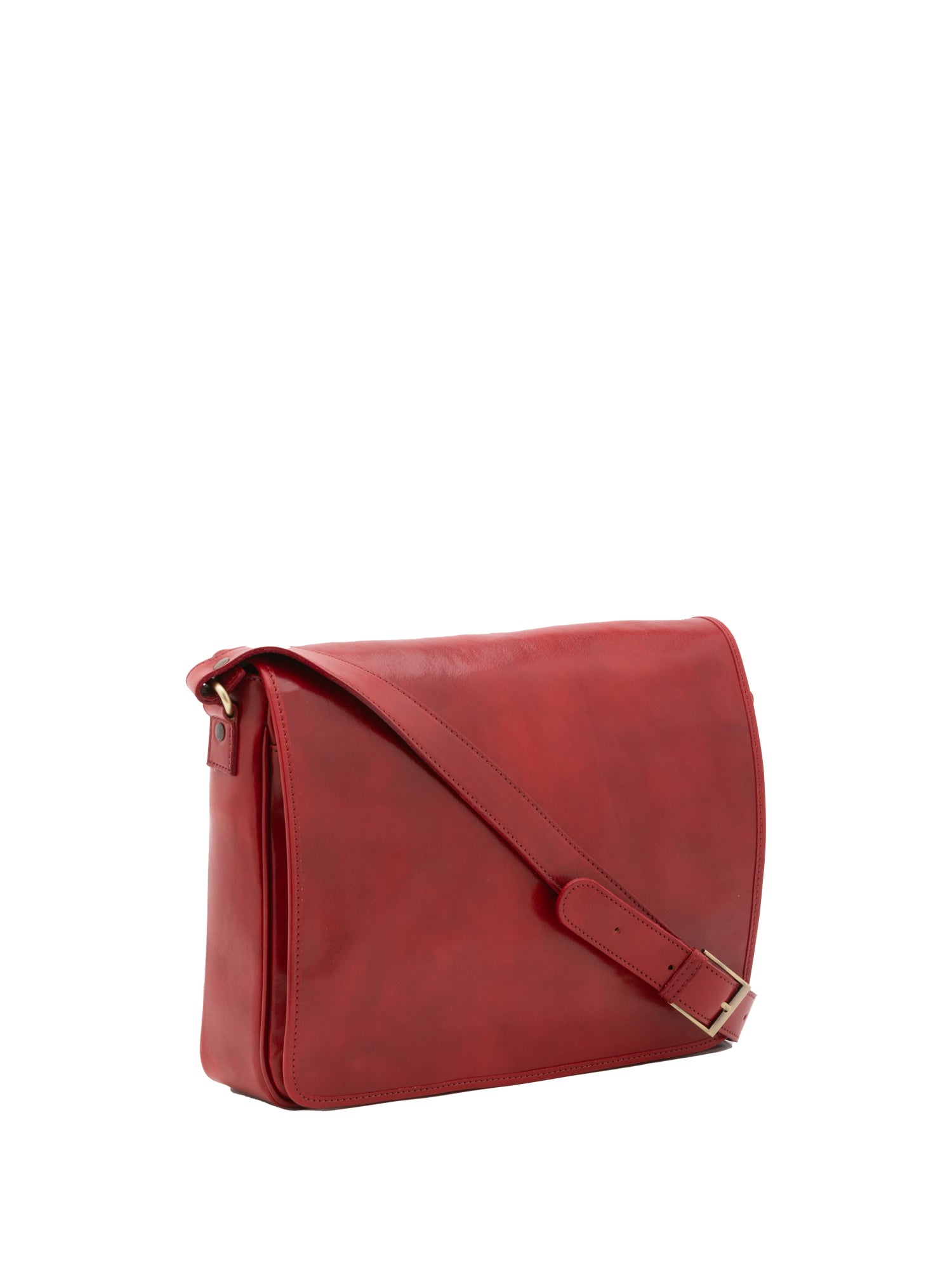 Borsa a tracolla uomo in vera pelle Made in Italy 5544-Rosso I Fratelli