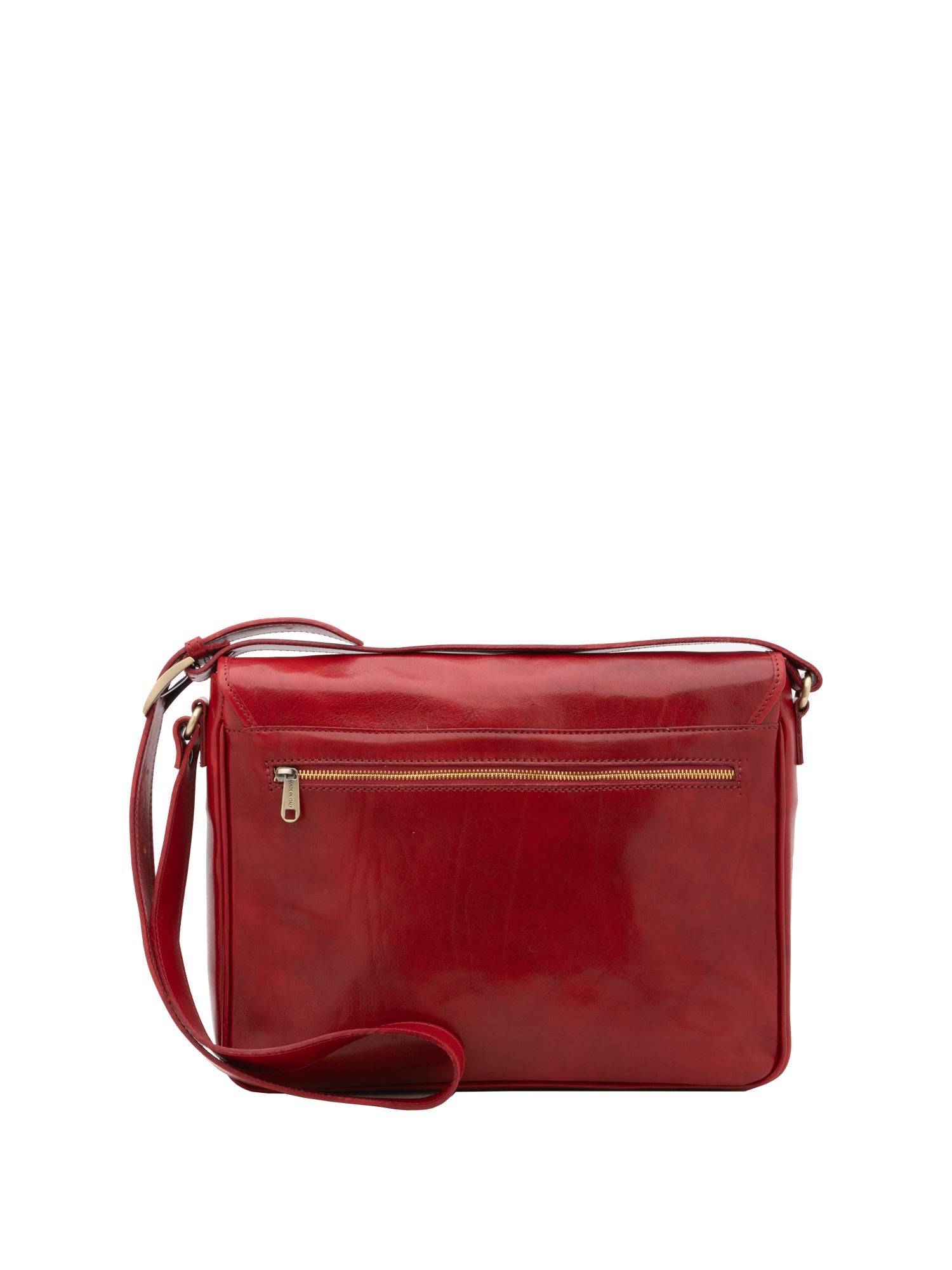 Borsa a tracolla uomo in vera pelle Made in Italy 5544-Rosso I Fratelli