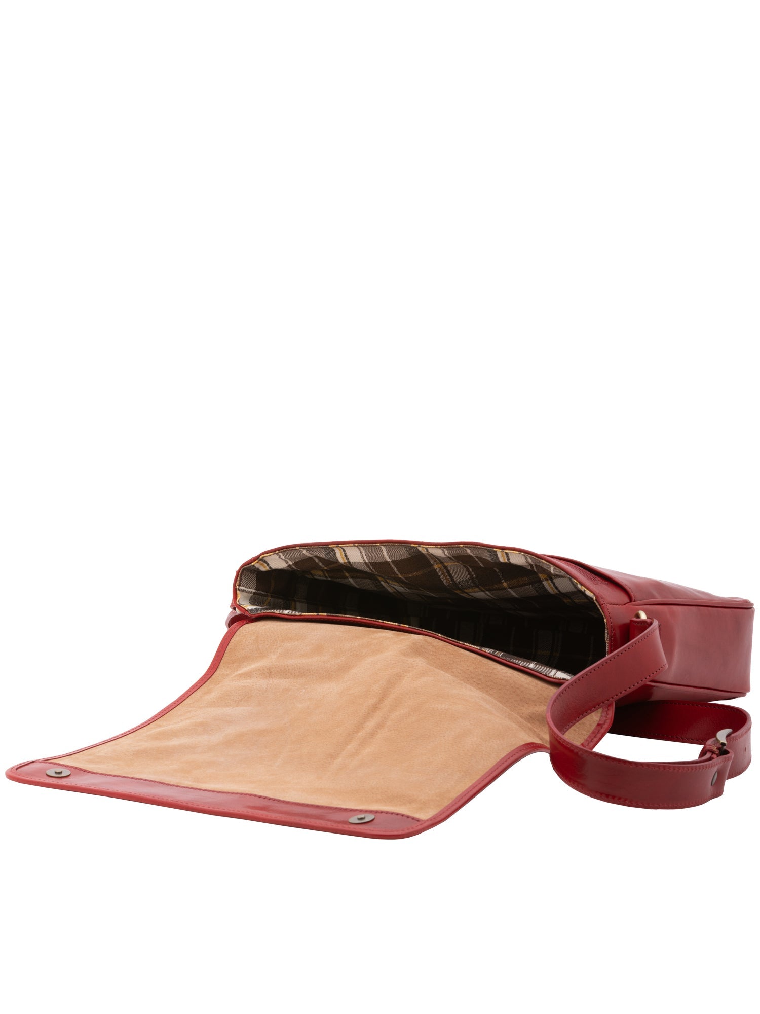 Borsa a tracolla uomo in vera pelle Made in Italy 5544-Rosso I Fratelli