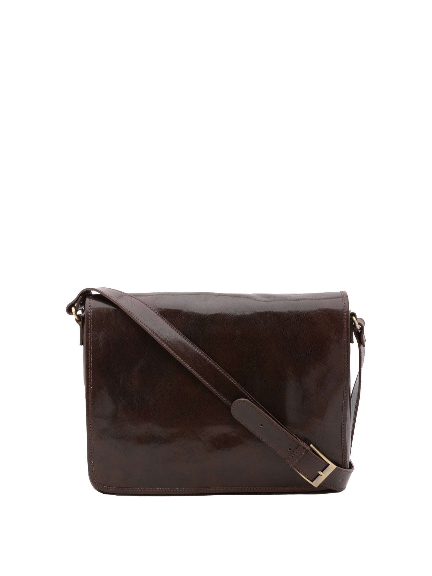 Borsa a tracolla uomo in vera pelle Made in Italy 5544-Tmoro I Fratelli