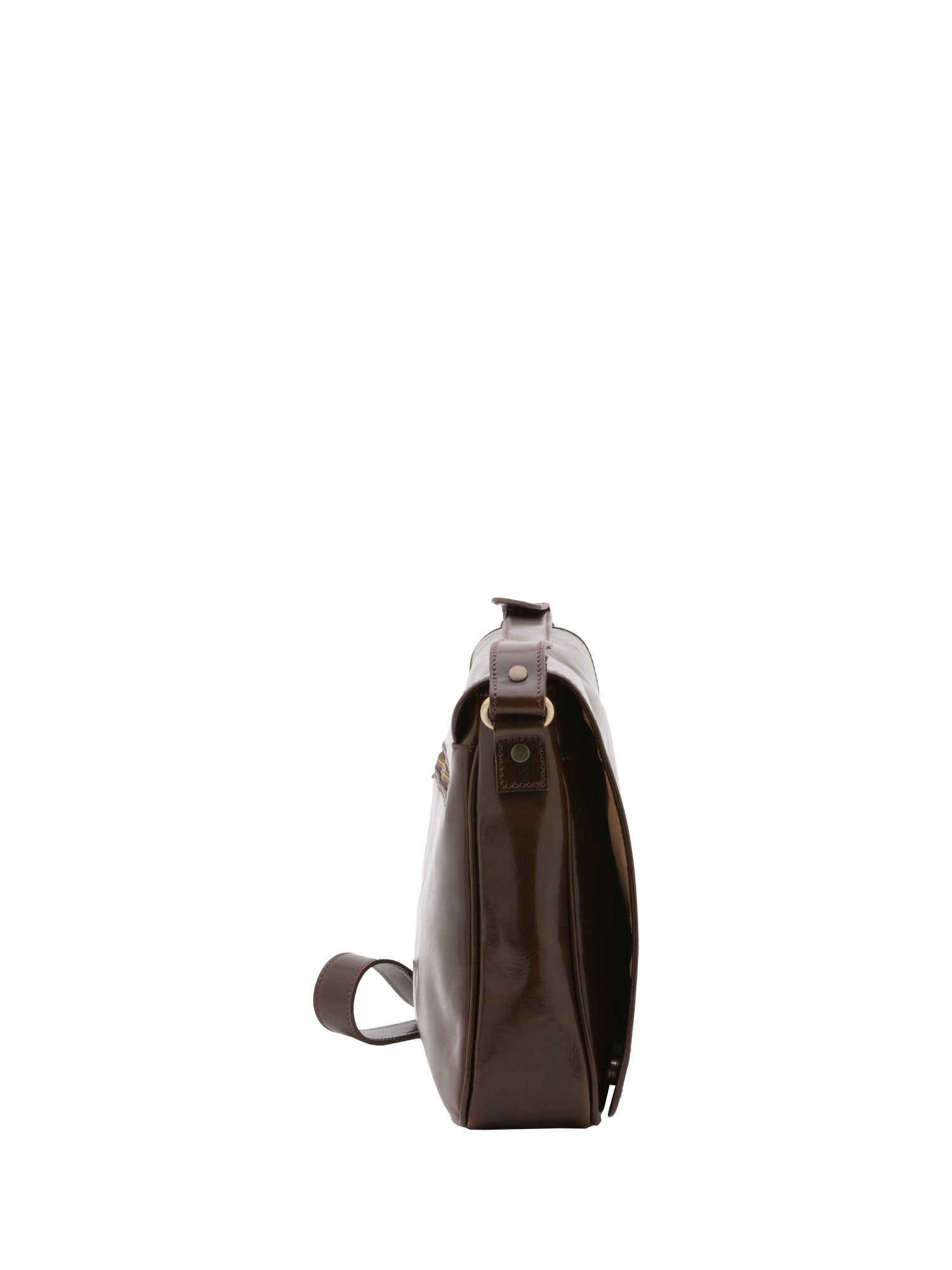 Borsa a tracolla uomo in vera pelle Made in Italy 5544-Tmoro I Fratelli