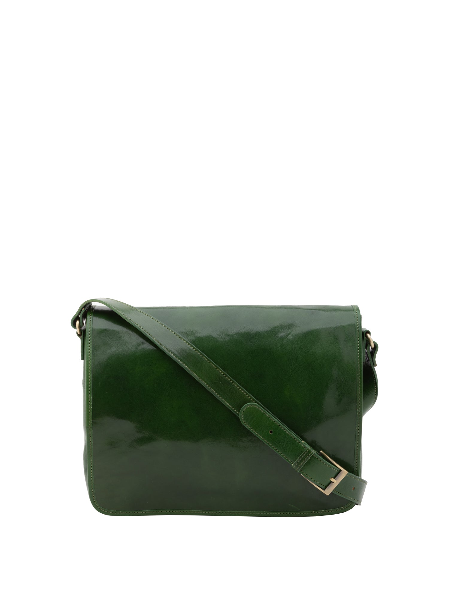 Borsa a tracolla uomo in vera pelle Made in Italy 5544-Verde I Fratelli