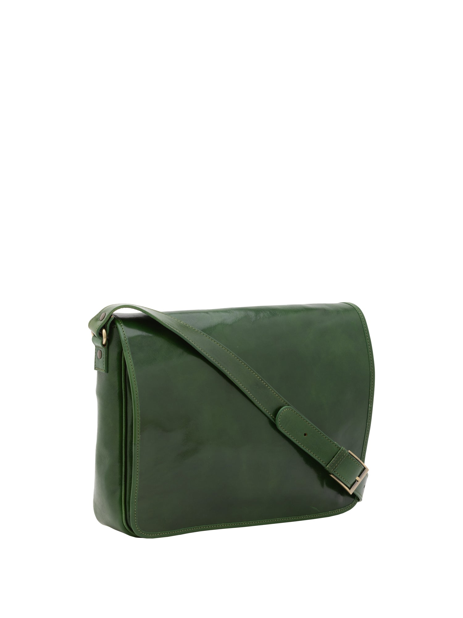 Borsa a tracolla uomo in vera pelle Made in Italy 5544-Verde I Fratelli