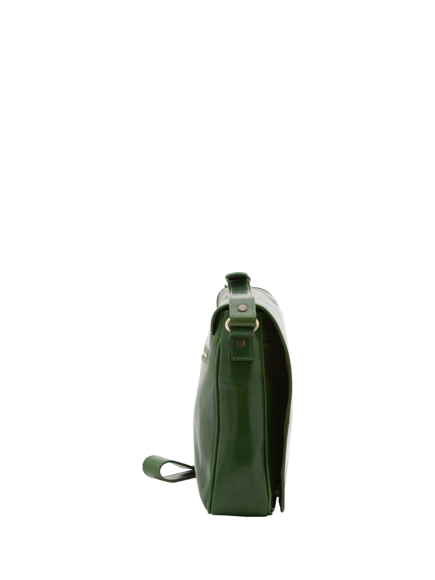 Borsa a tracolla uomo in vera pelle Made in Italy 5544-Verde I Fratelli