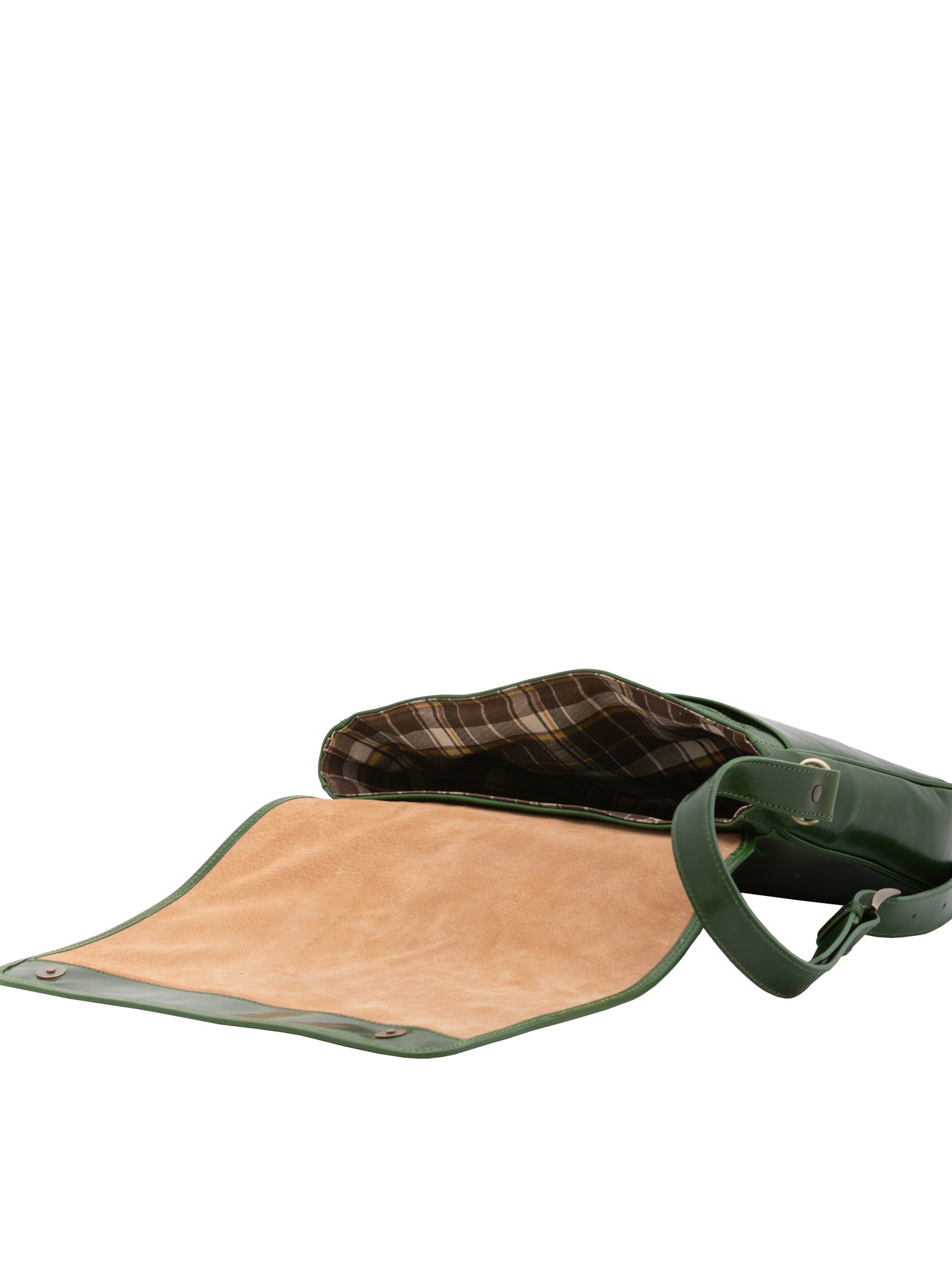 Borsa a tracolla uomo in vera pelle Made in Italy 5544-Verde I Fratelli