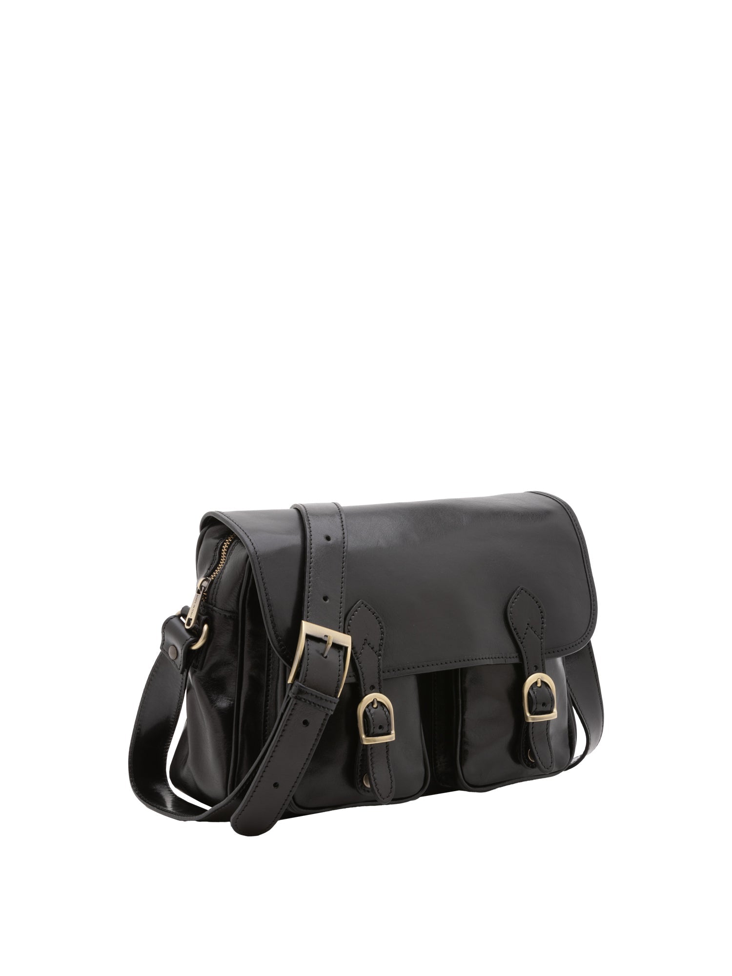 Borsa a tracolla da donna Vera pelle 5545-Nero I Fratelli