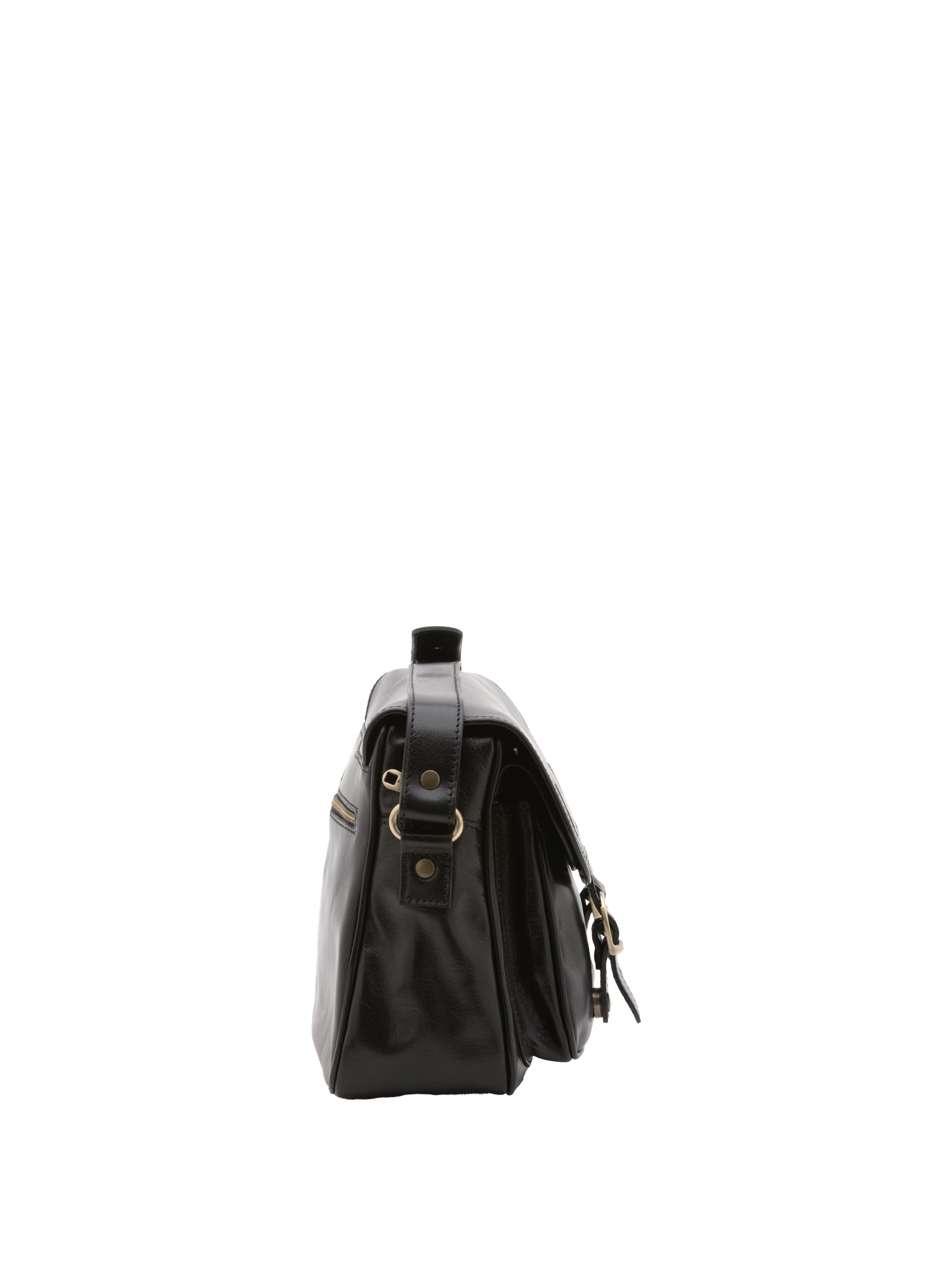 Borsa a tracolla da donna Vera pelle 5545-Nero I Fratelli