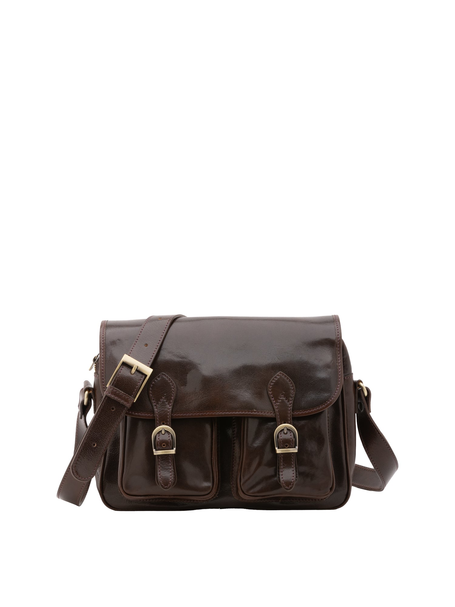 Borsa a tracolla da donna Vera pelle 5545-Tmoro I Fratelli